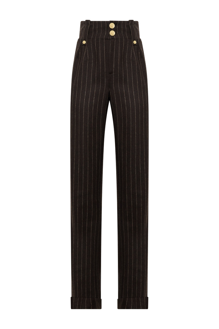 The Chocolate Pinstripe Look