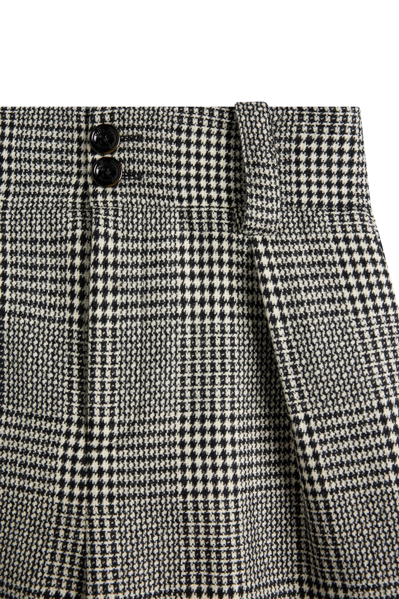 High Waisted Wide Leg Trouser (Prince Of Wales Mono)