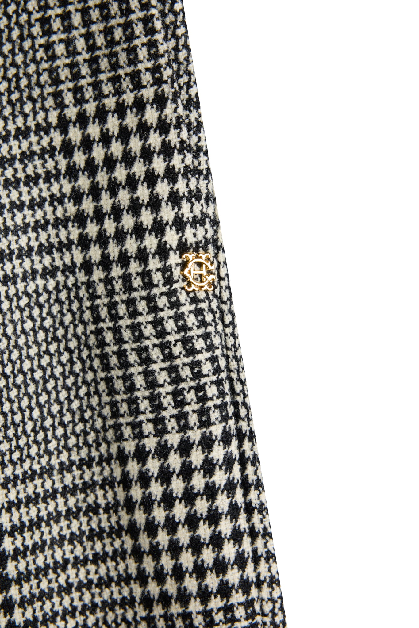 High Waisted Wide Leg Trouser (Prince Of Wales Mono)