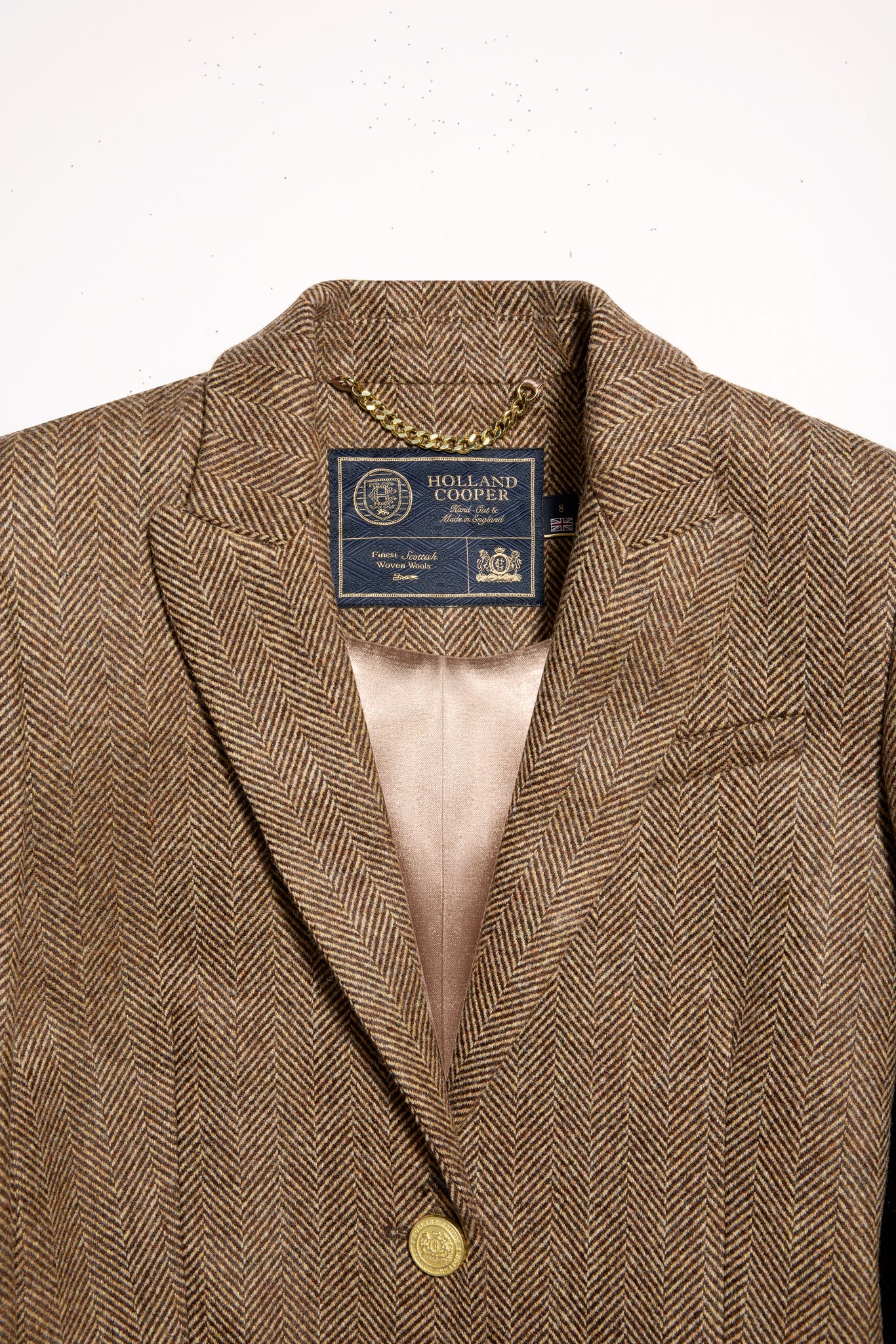 Highgrove Coat (Large Scale Brown Herringbone)