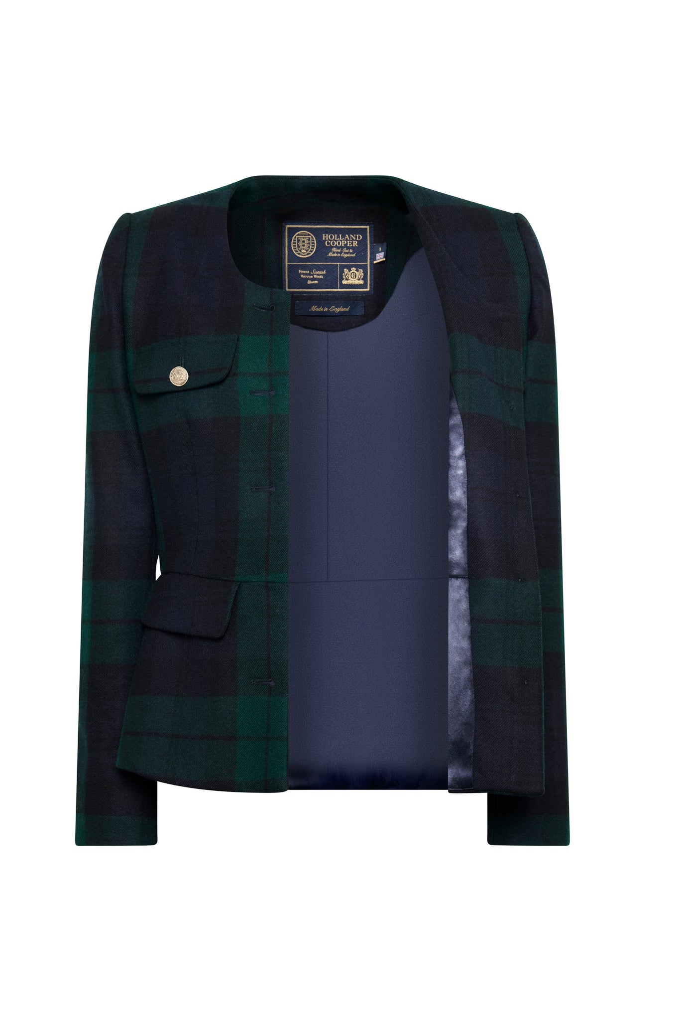 Tailored Peplum Jacket (Blackwatch)