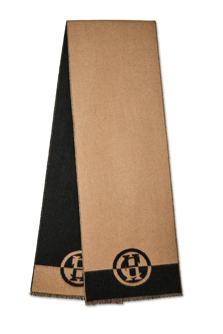 Jacquard Scarf (Camel Black)