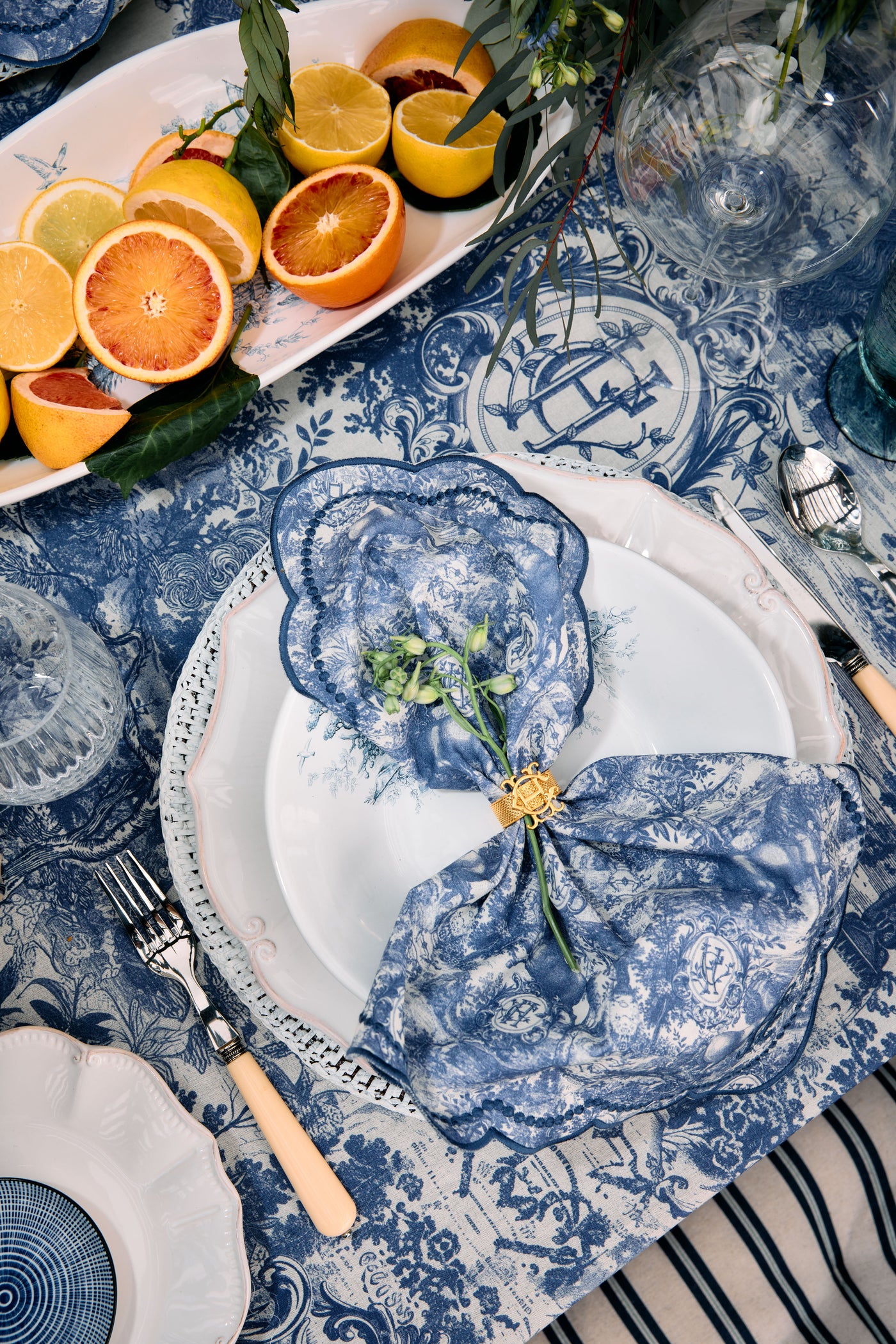 4pc Napkin Set (Chateau Blue)