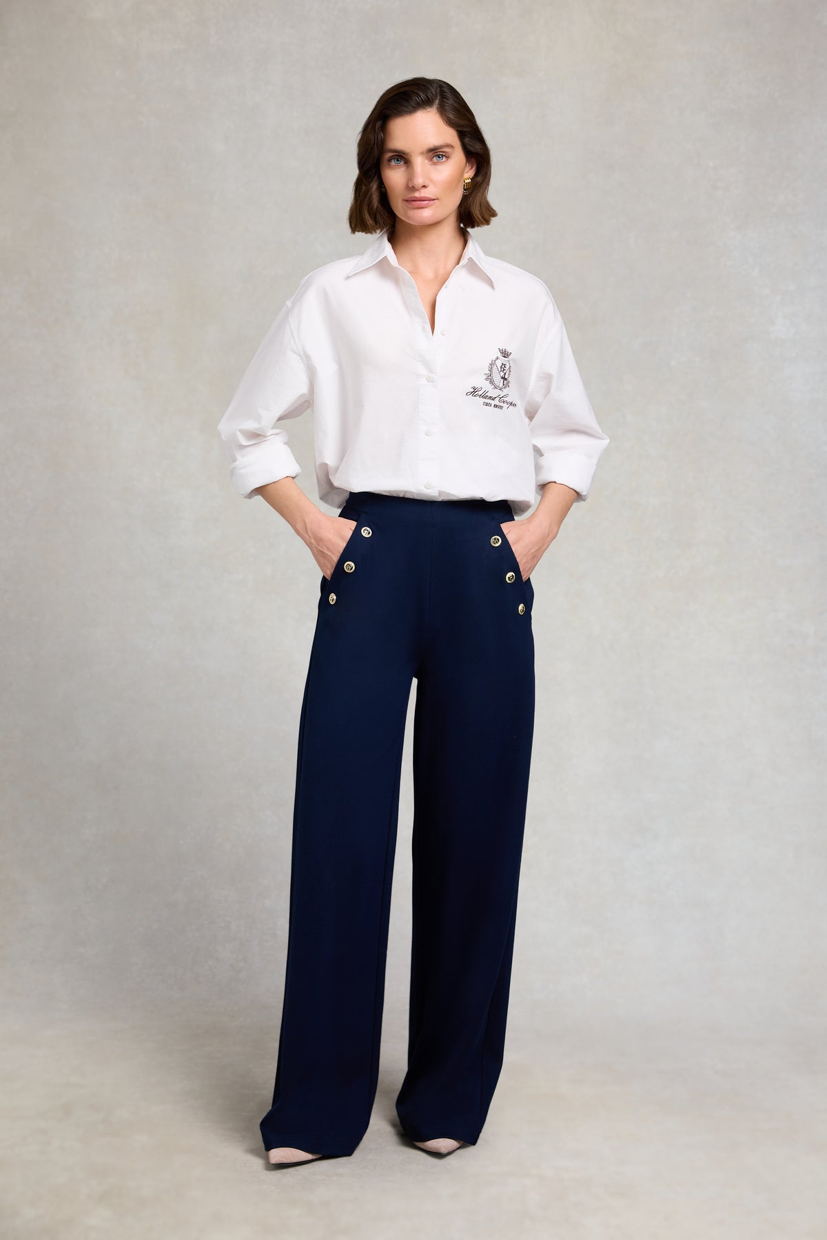 Jersey Amoria Wide Leg (Ink Navy)