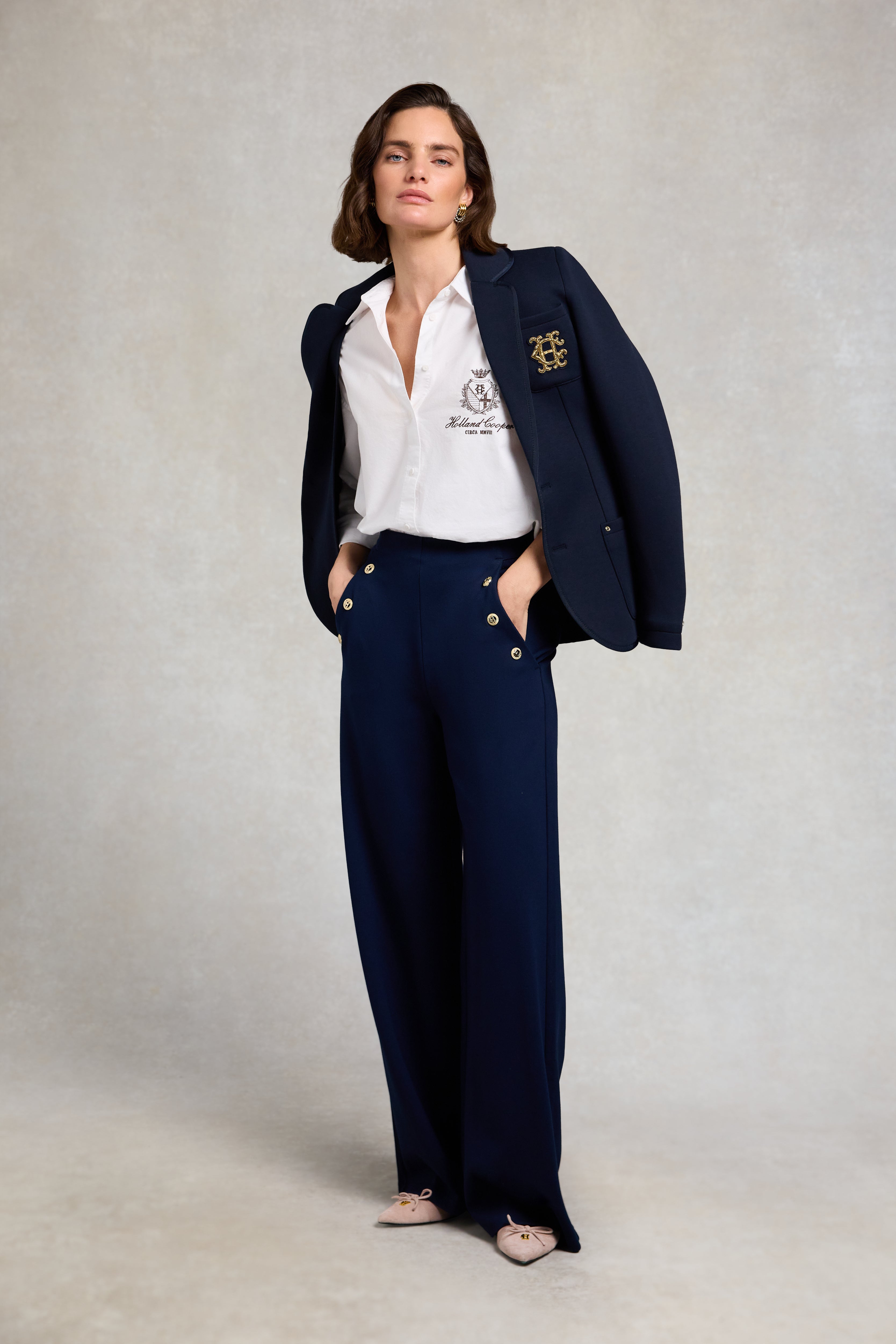 Jersey Amoria Wide Leg (Ink Navy) – Holland Cooper