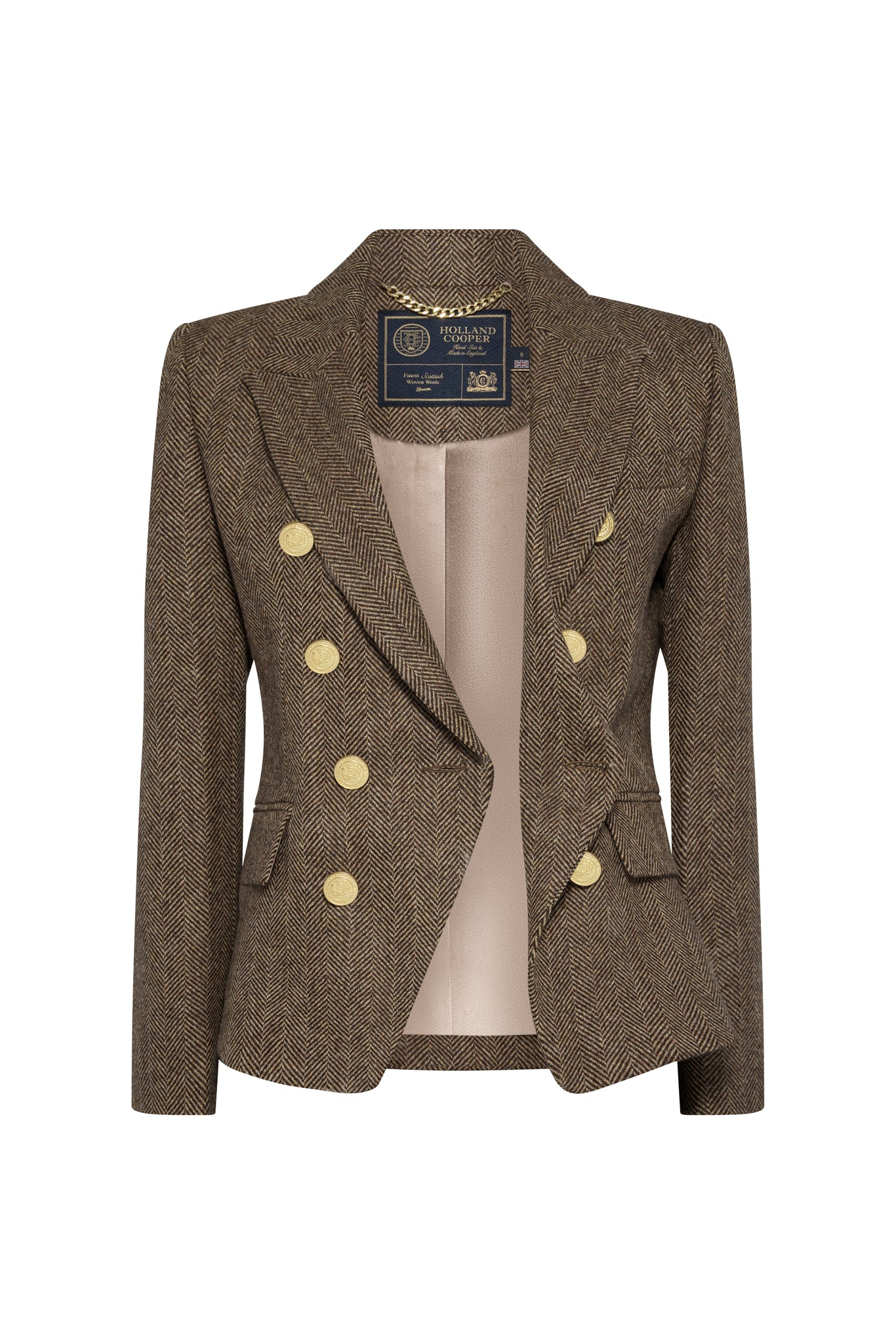 Knightsbridge Blazer (Large Scale Brown Herringbone)