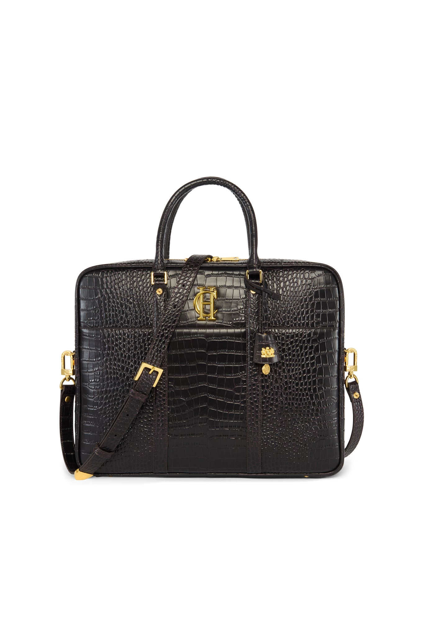 Knightsbridge Briefcase (Rich Chocolate Croc)