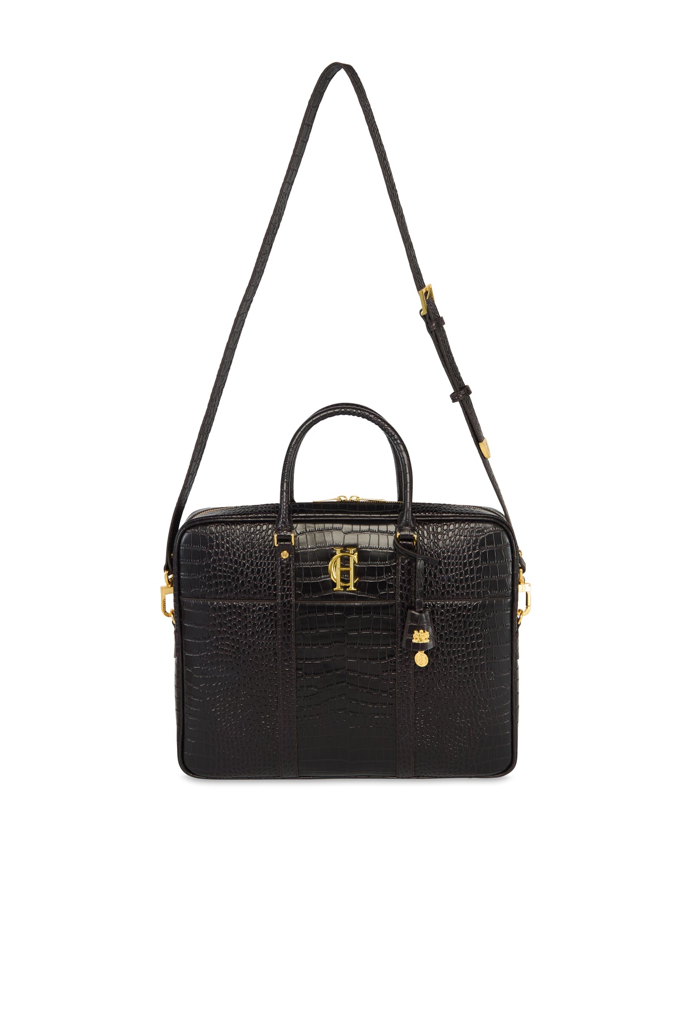 Knightsbridge Briefcase (Rich Chocolate Croc)