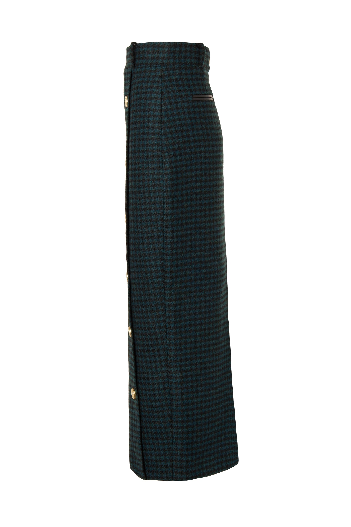 Knightsbridge Maxi Skirt (Emerald Houndstooth)