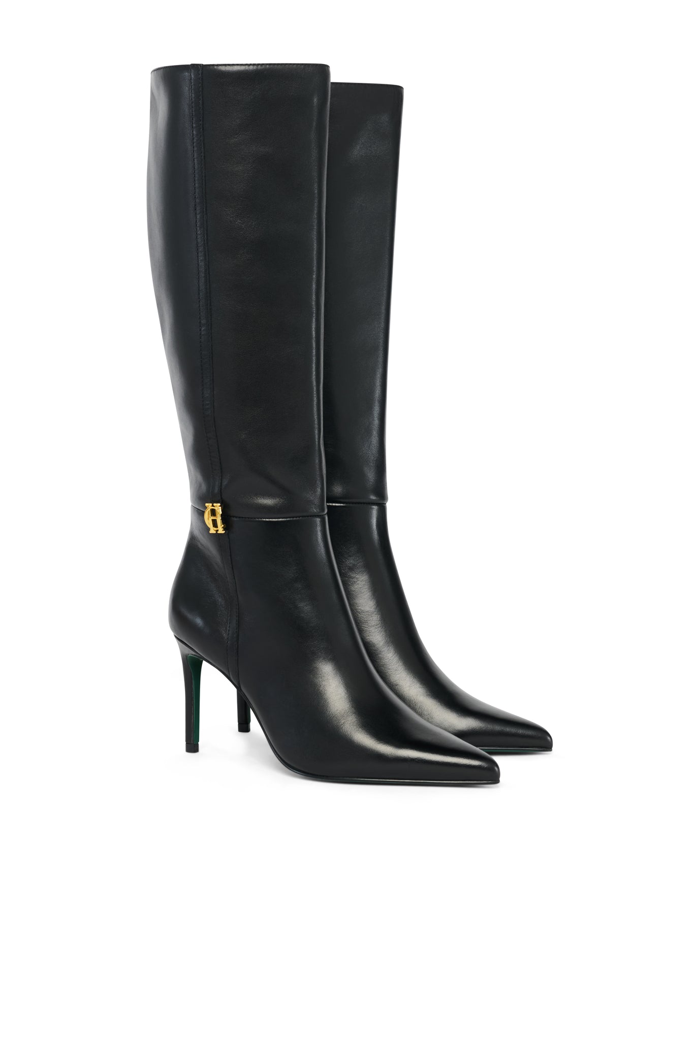 London Heel Boot (Black Leather)