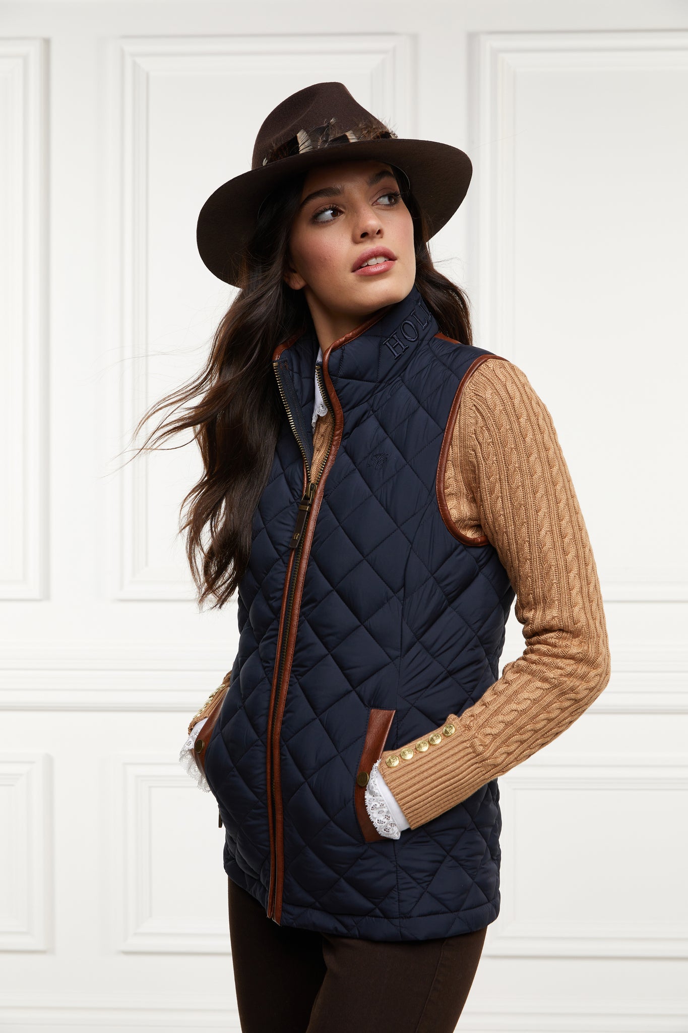 Country Quilted Gilet (Ink Navy)