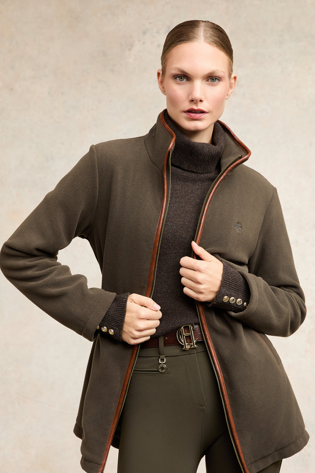 Country Longline Fleece (Khaki) – Holland Cooper