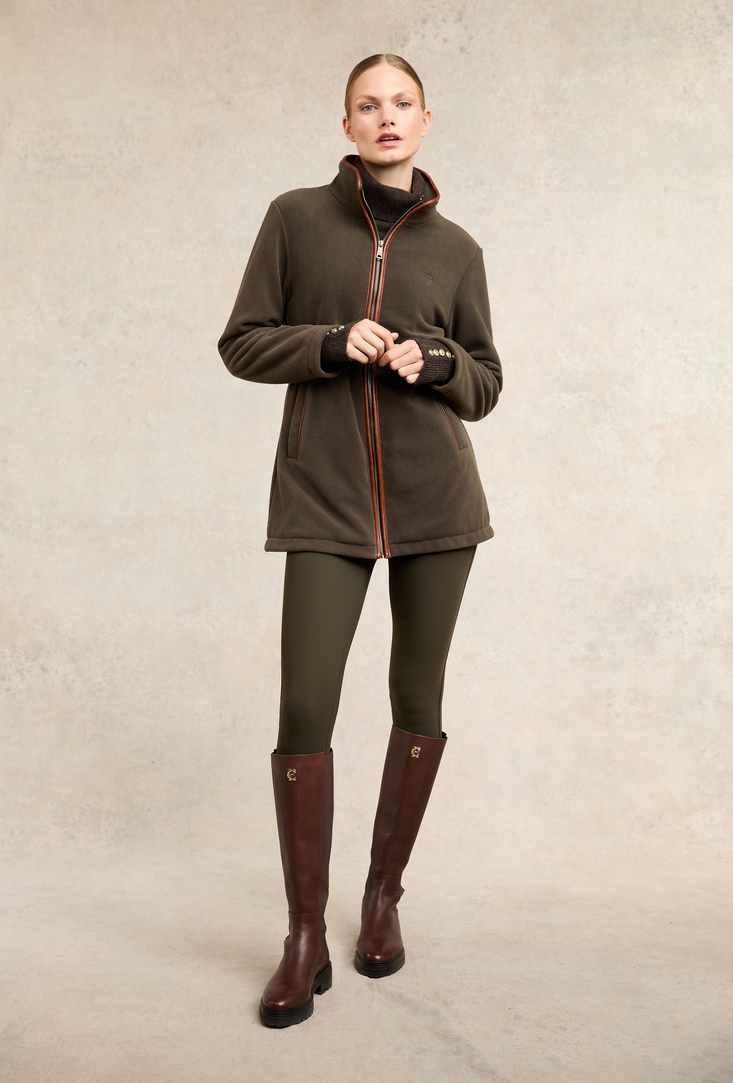 Country Longline Fleece (Khaki) – Holland Cooper