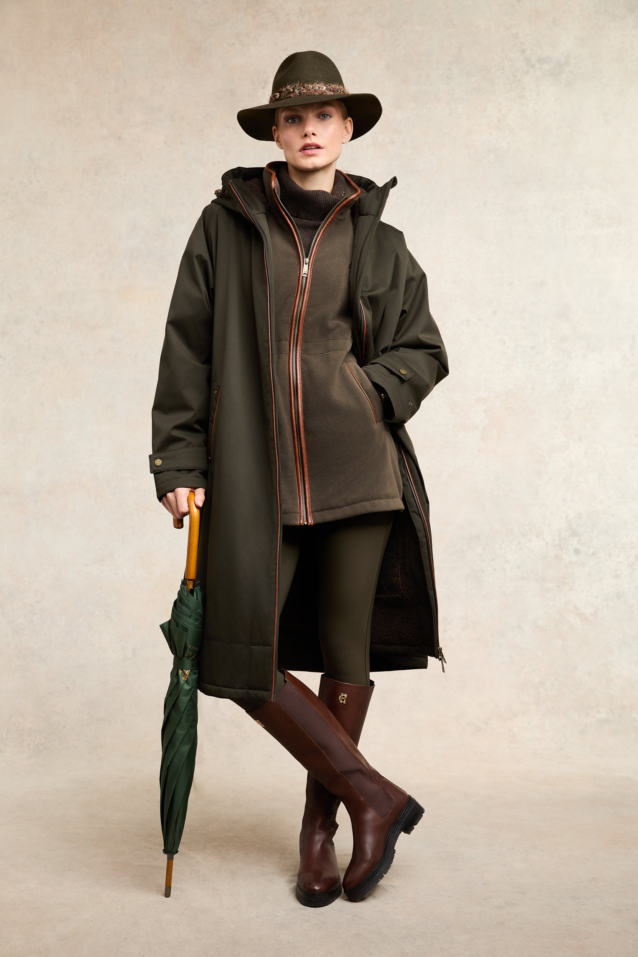 Country Longline Fleece (Khaki) – Holland Cooper