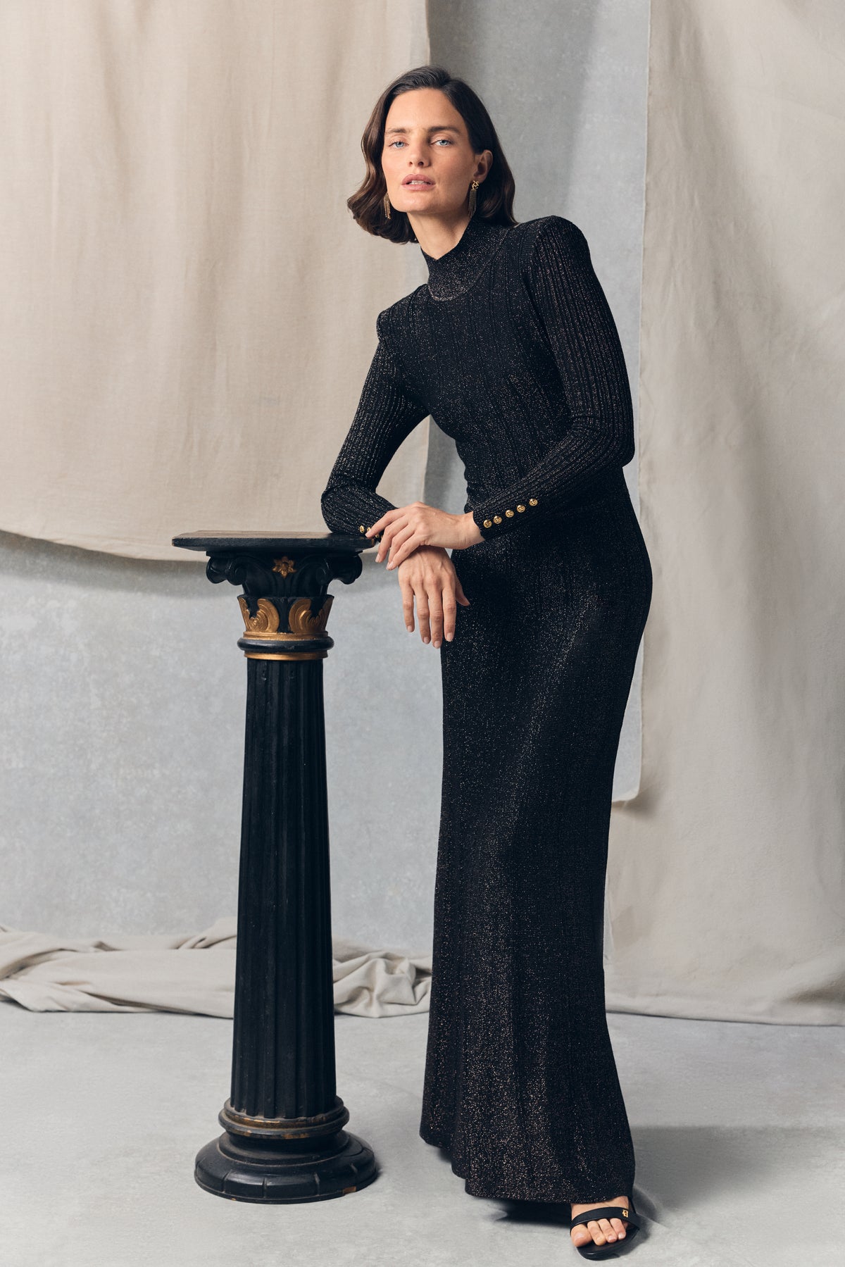 Belmont Maxi Dress (Black Bronze)