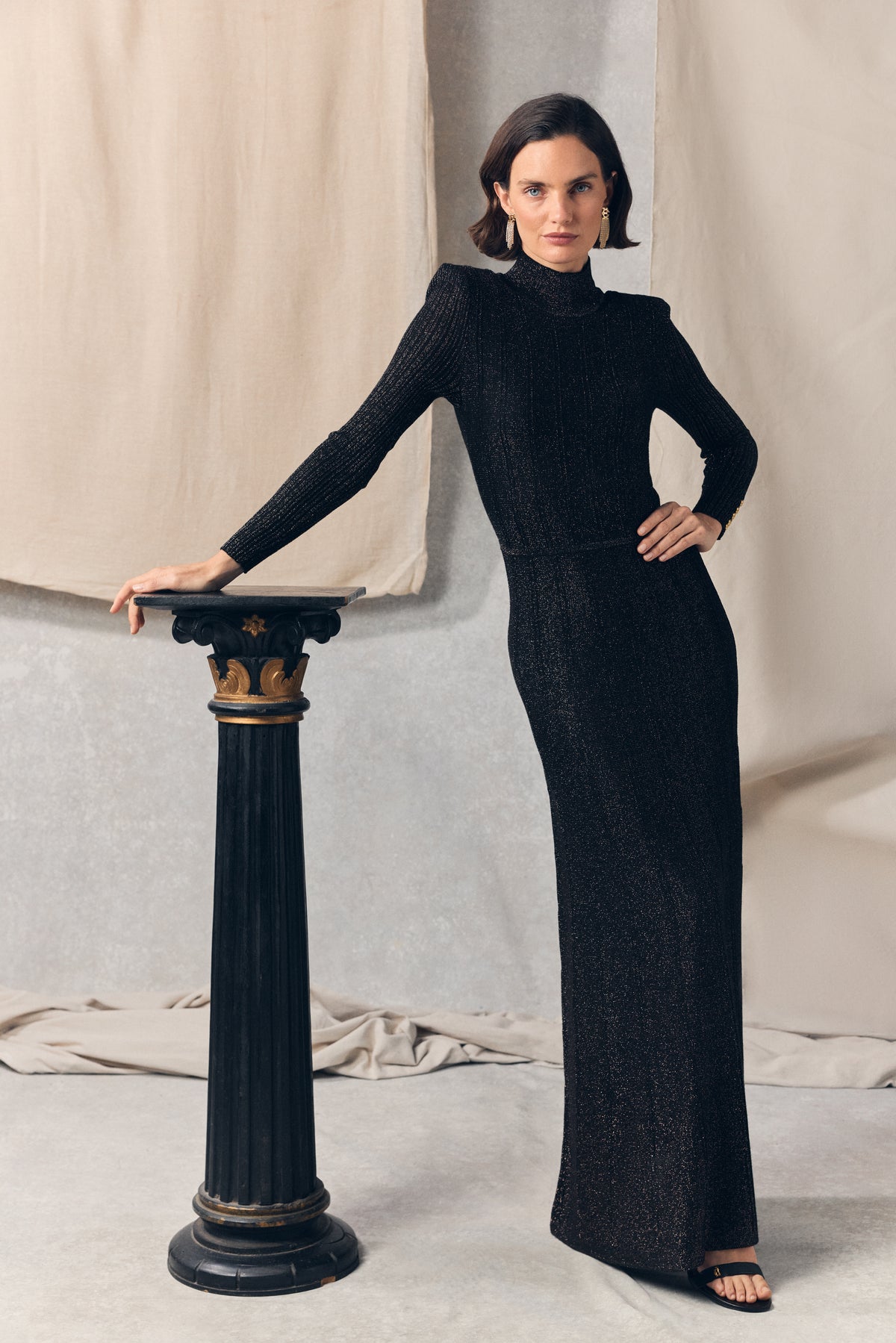 Belmont Maxi Dress (Black Bronze)