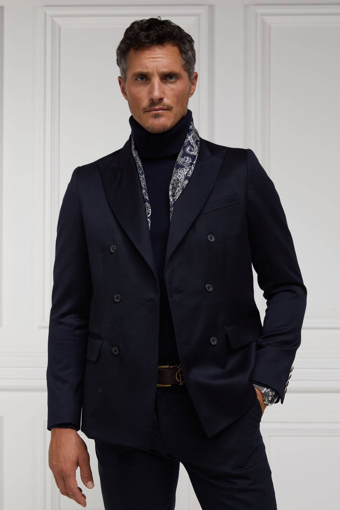 The Double Breasted Blazer (Navy Barathea)