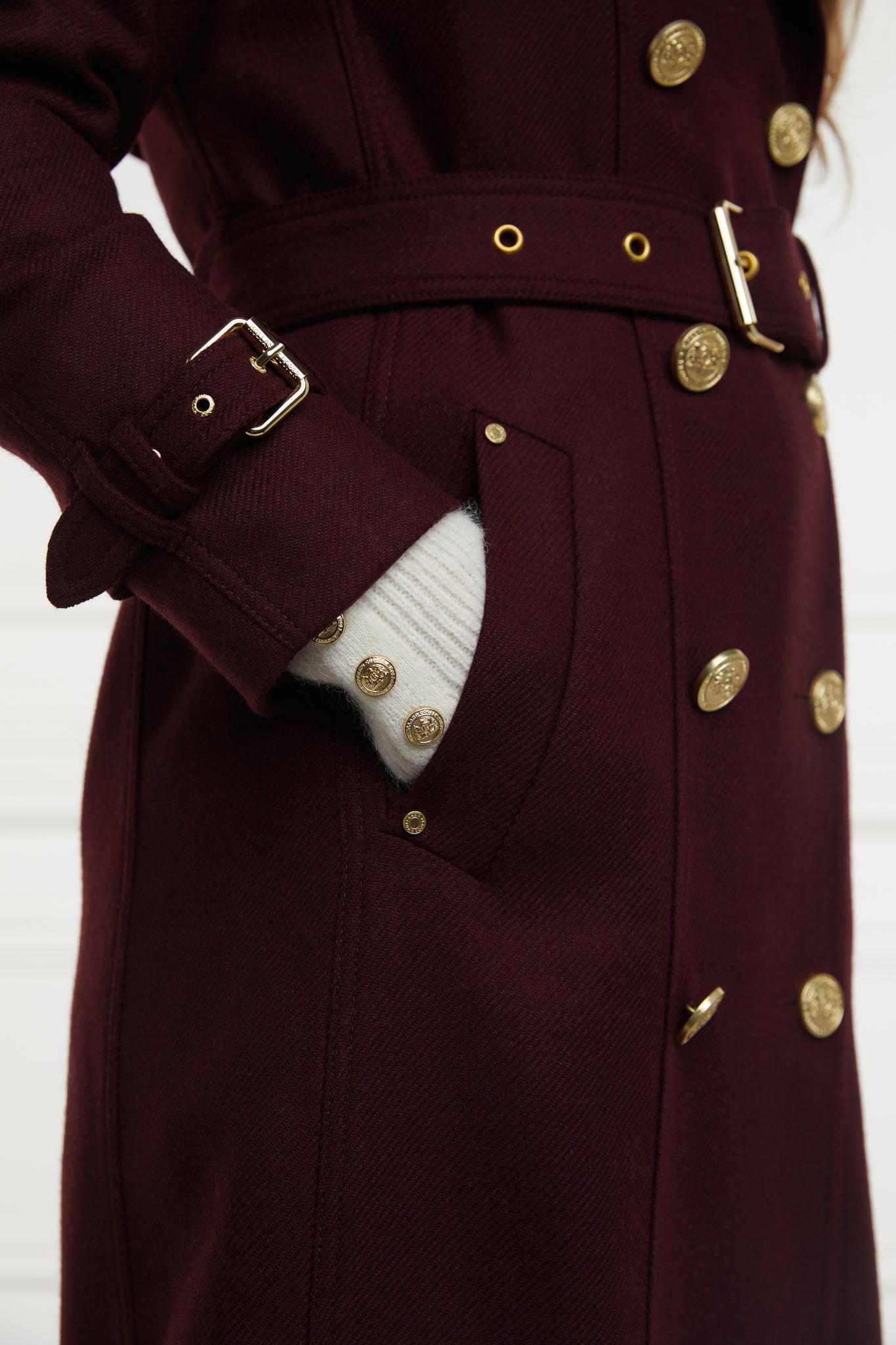 Full Length Marlborough Trench Coat (Mulberry)