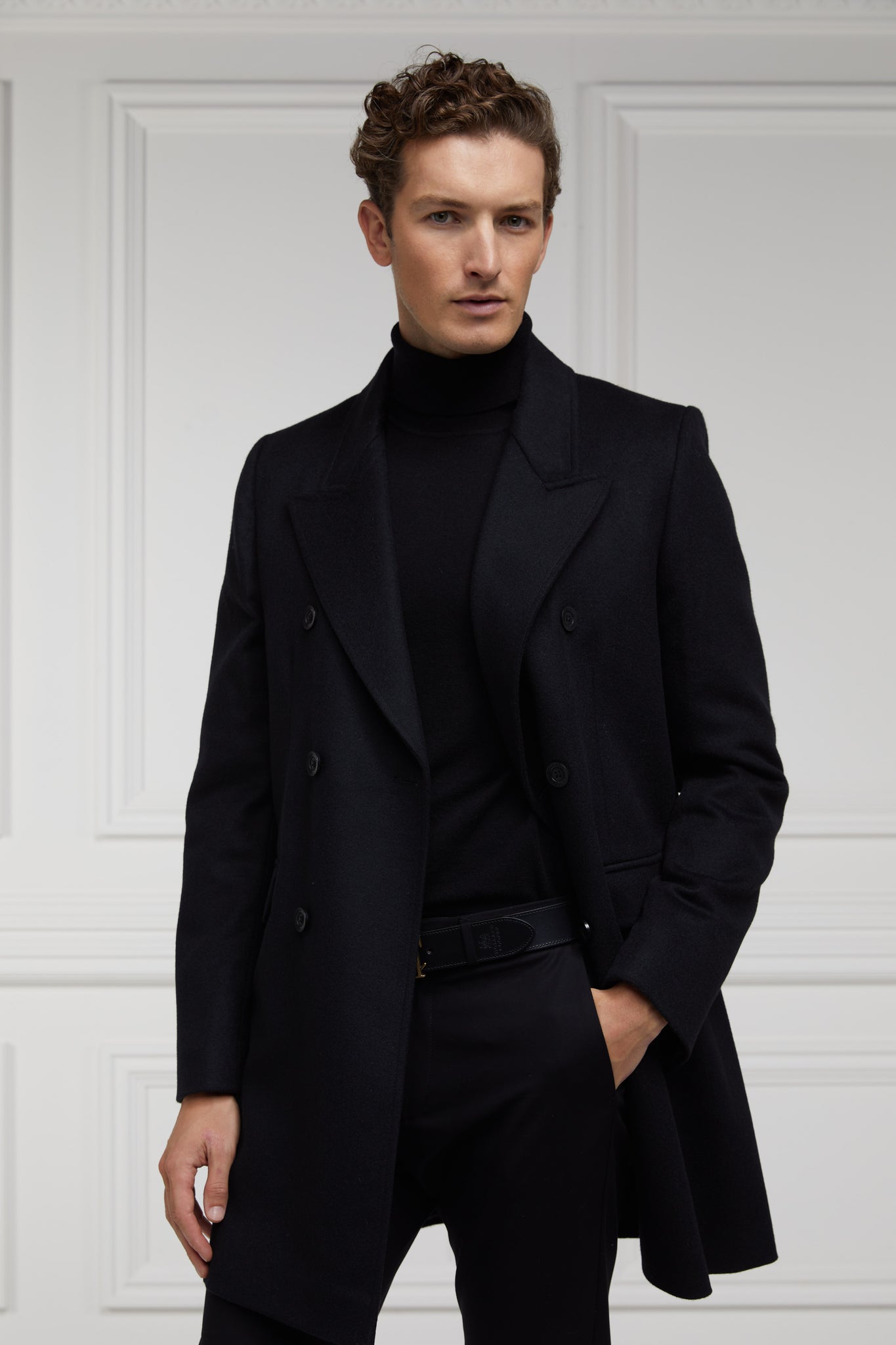 The Double Breasted Coat (Soft Black)