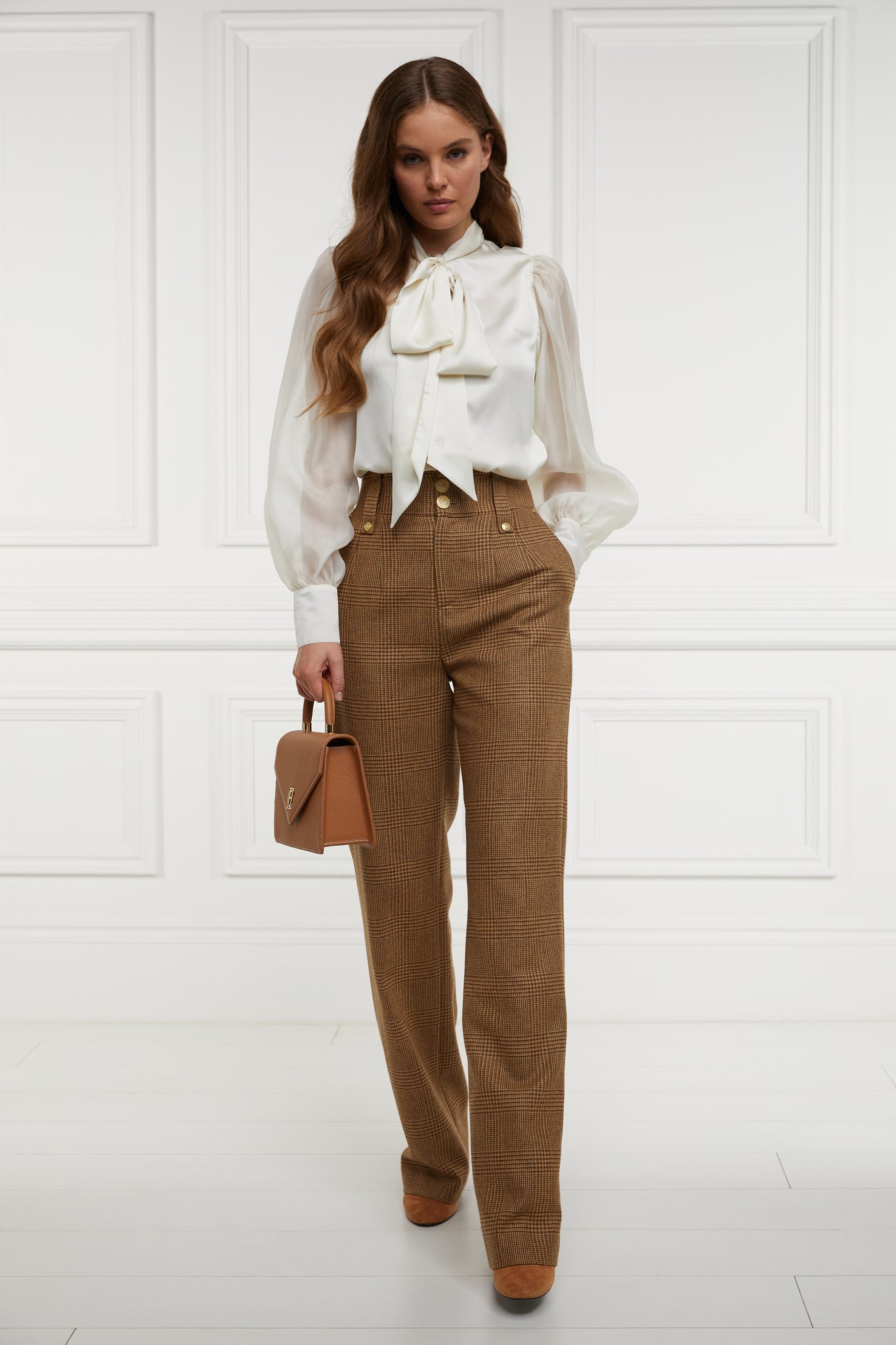 High Waisted Straight Trouser (Tawny)