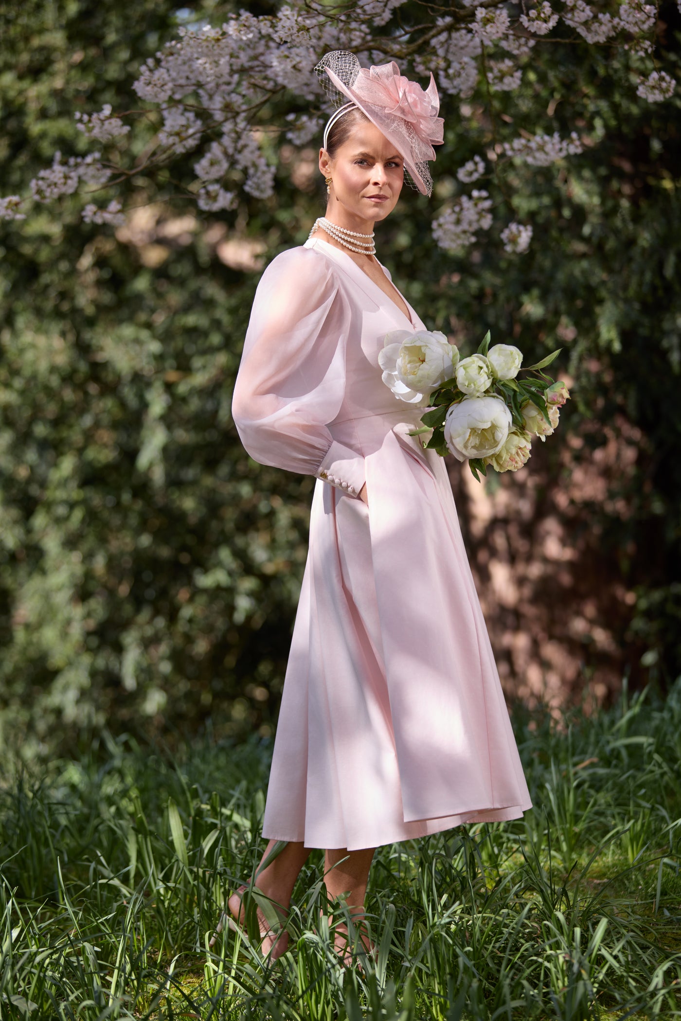 Lucie Dress (Blush Polka Dot)