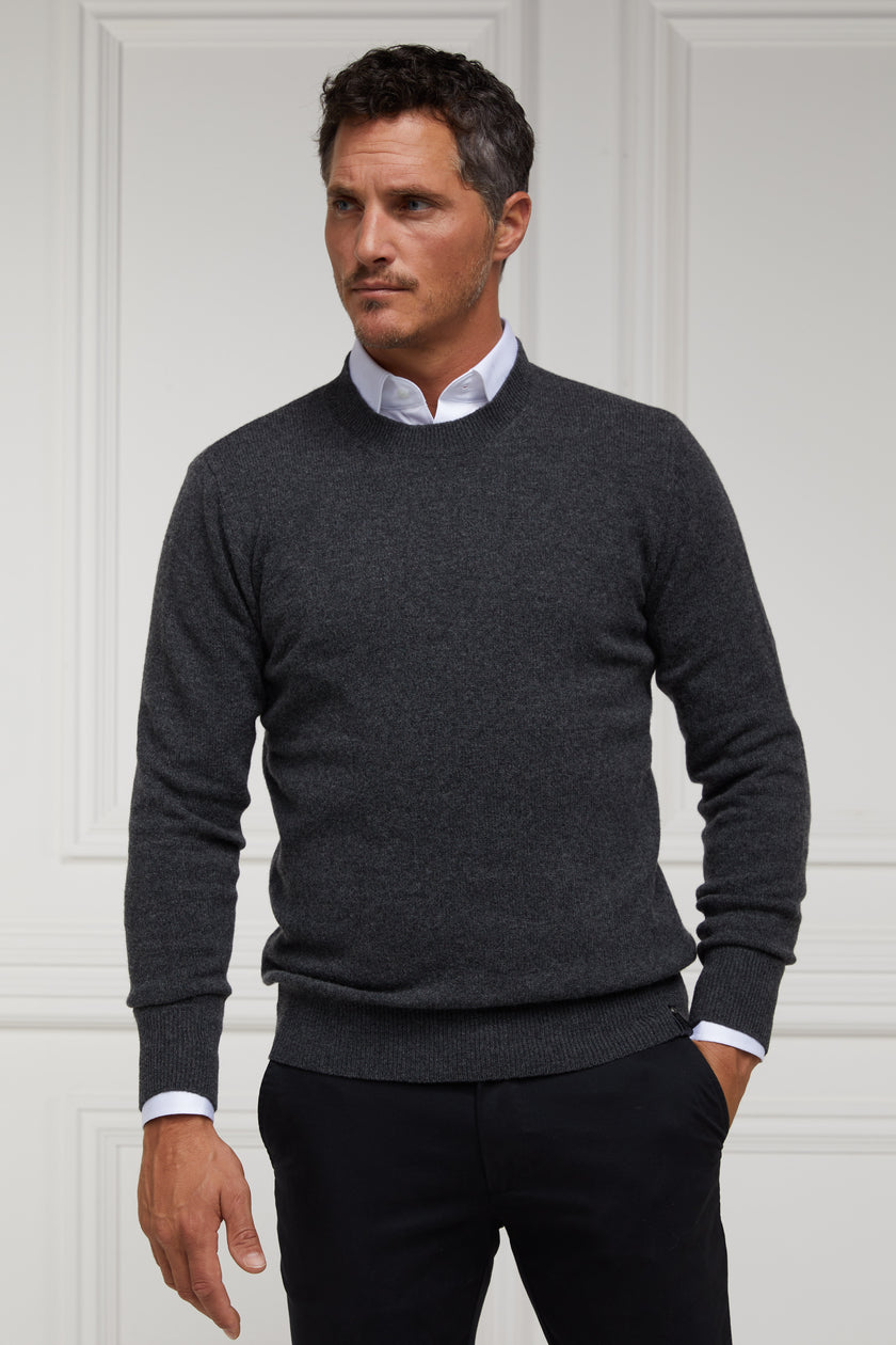 Byron Crew Neck Knit (Charcoal) – Holland Cooper