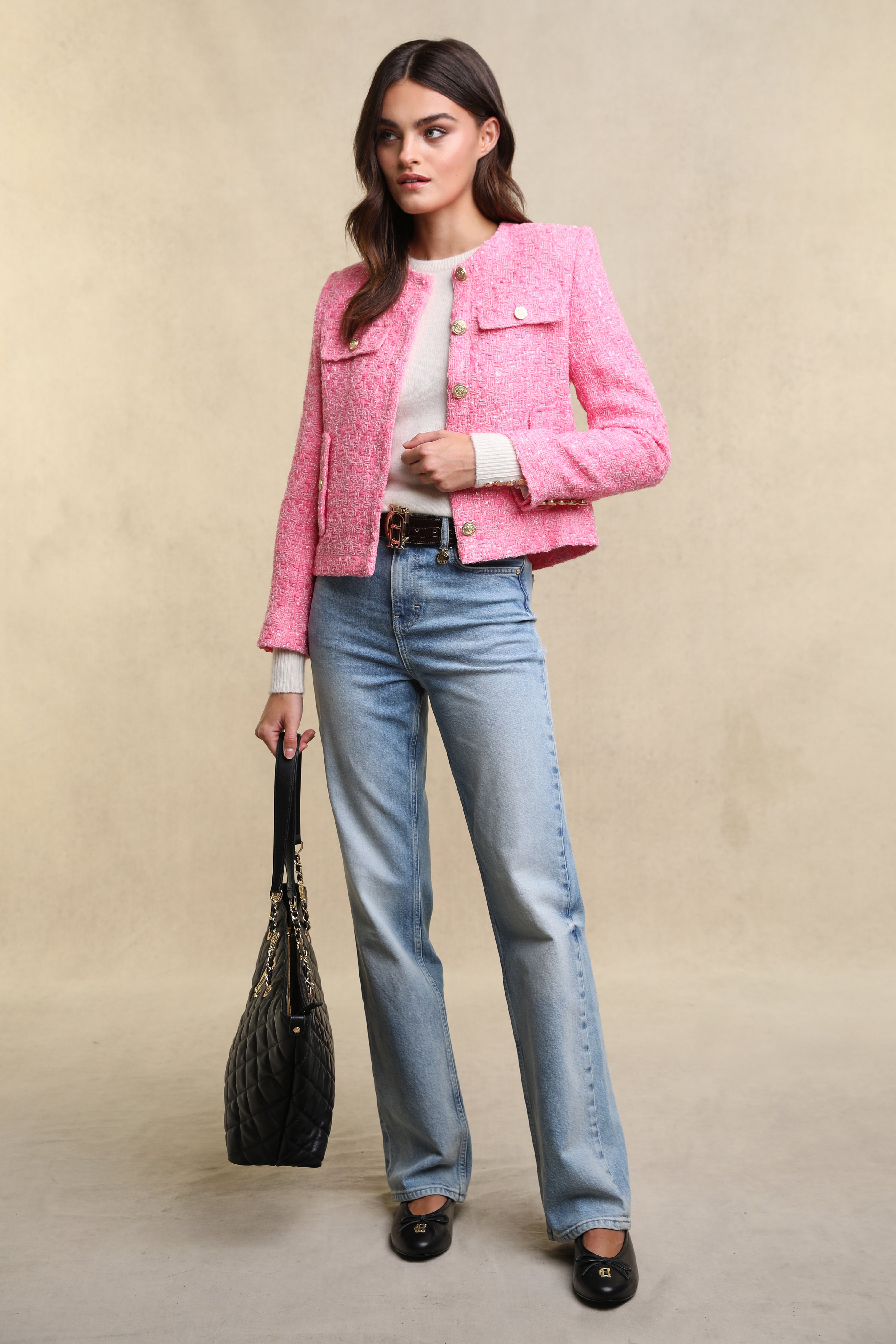 Chelsea Jacket (Pop Pink Boucle) – Holland Cooper