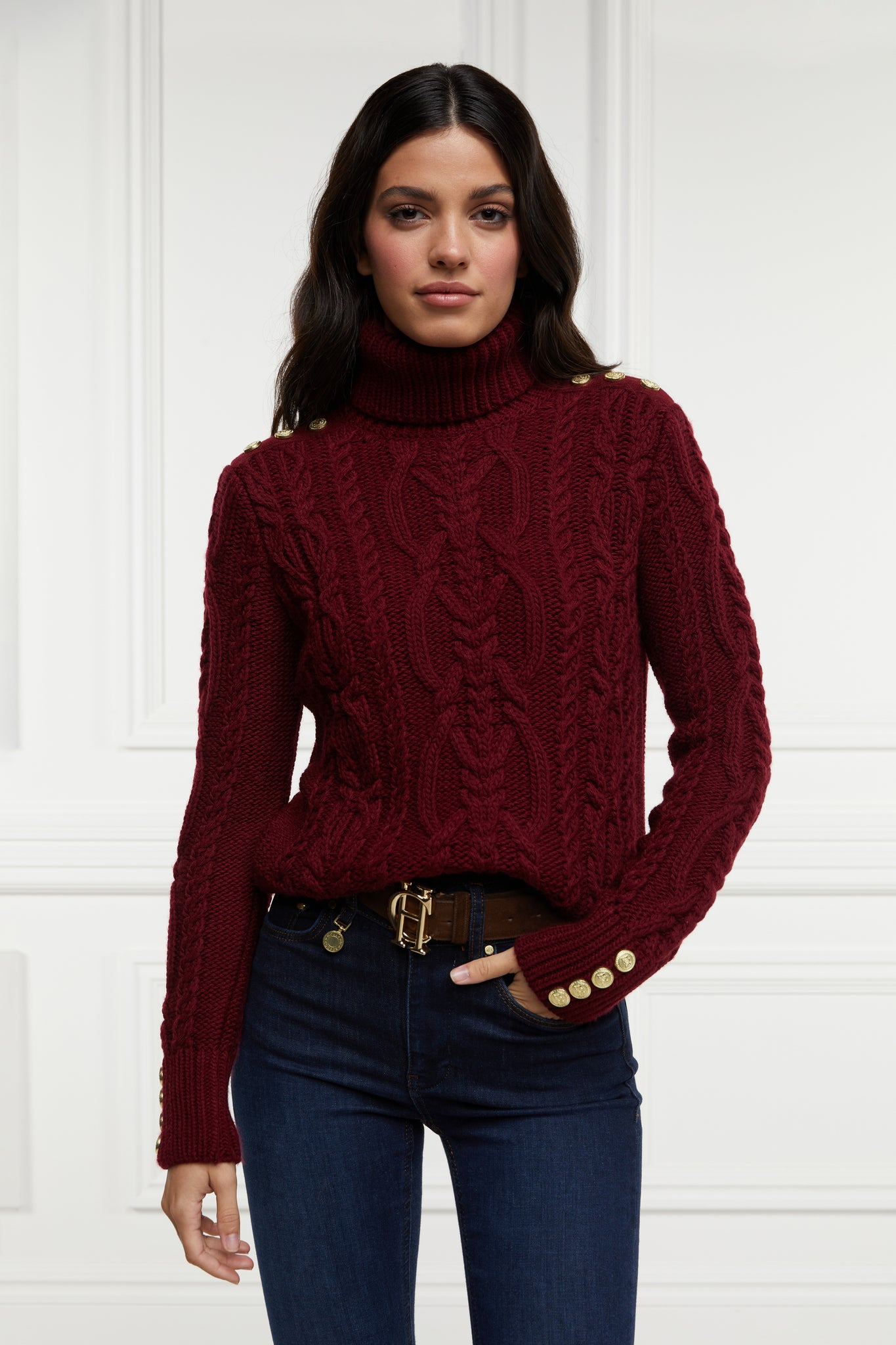 Belgravia Cable Knit (Oxblood)