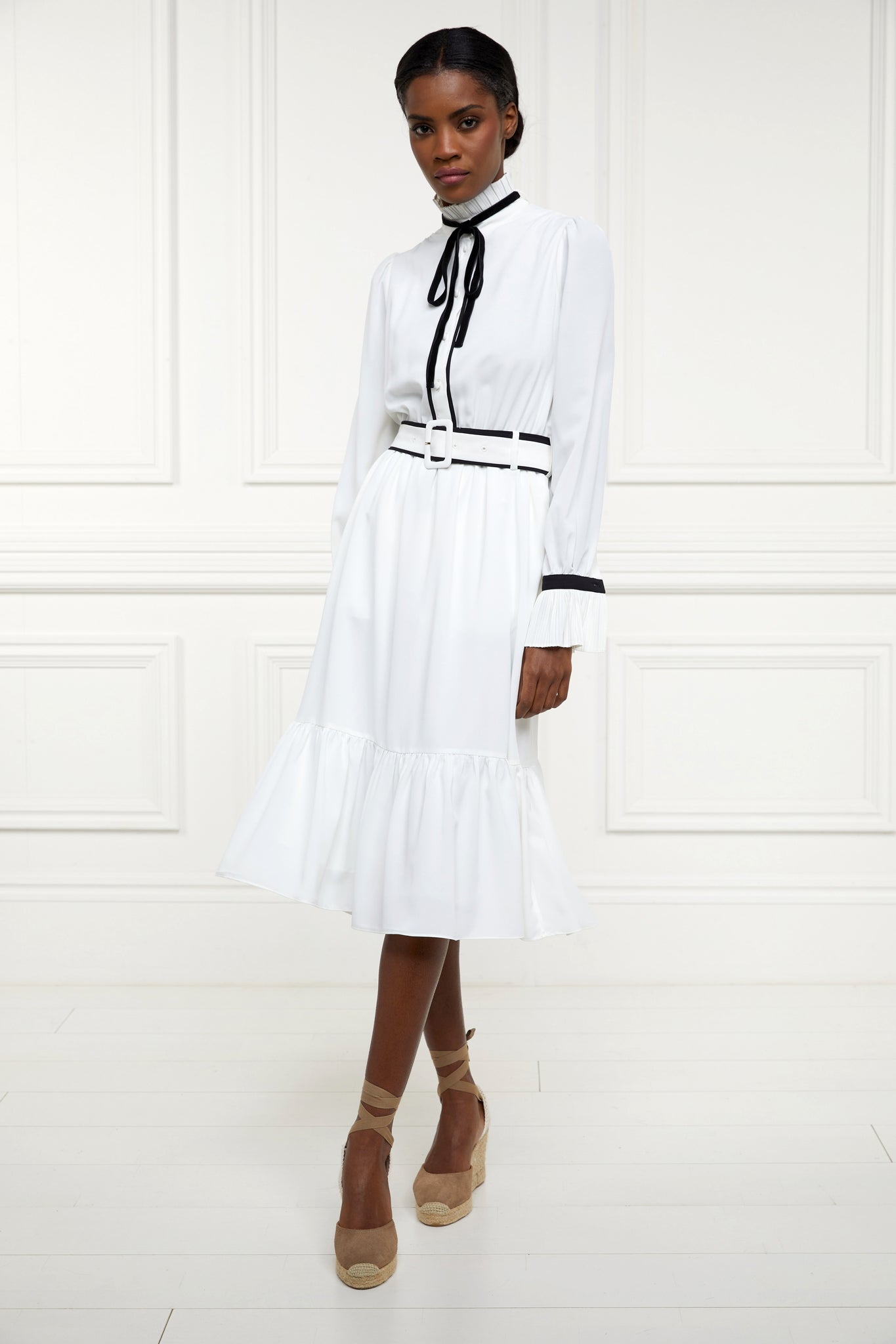 Olivia Tie Dress (White)
