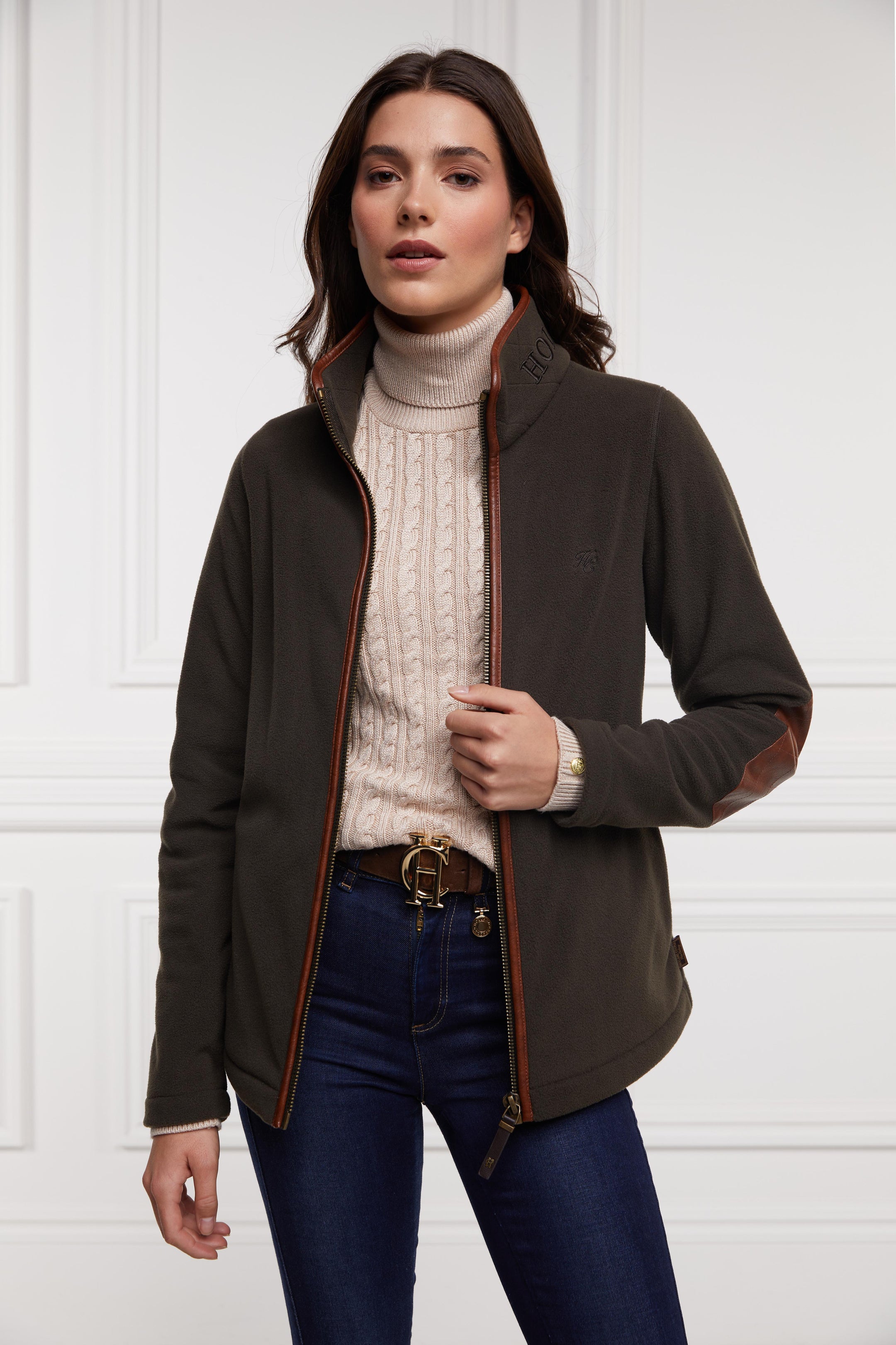 Country Fleece Jacket (Khaki) – Holland Cooper