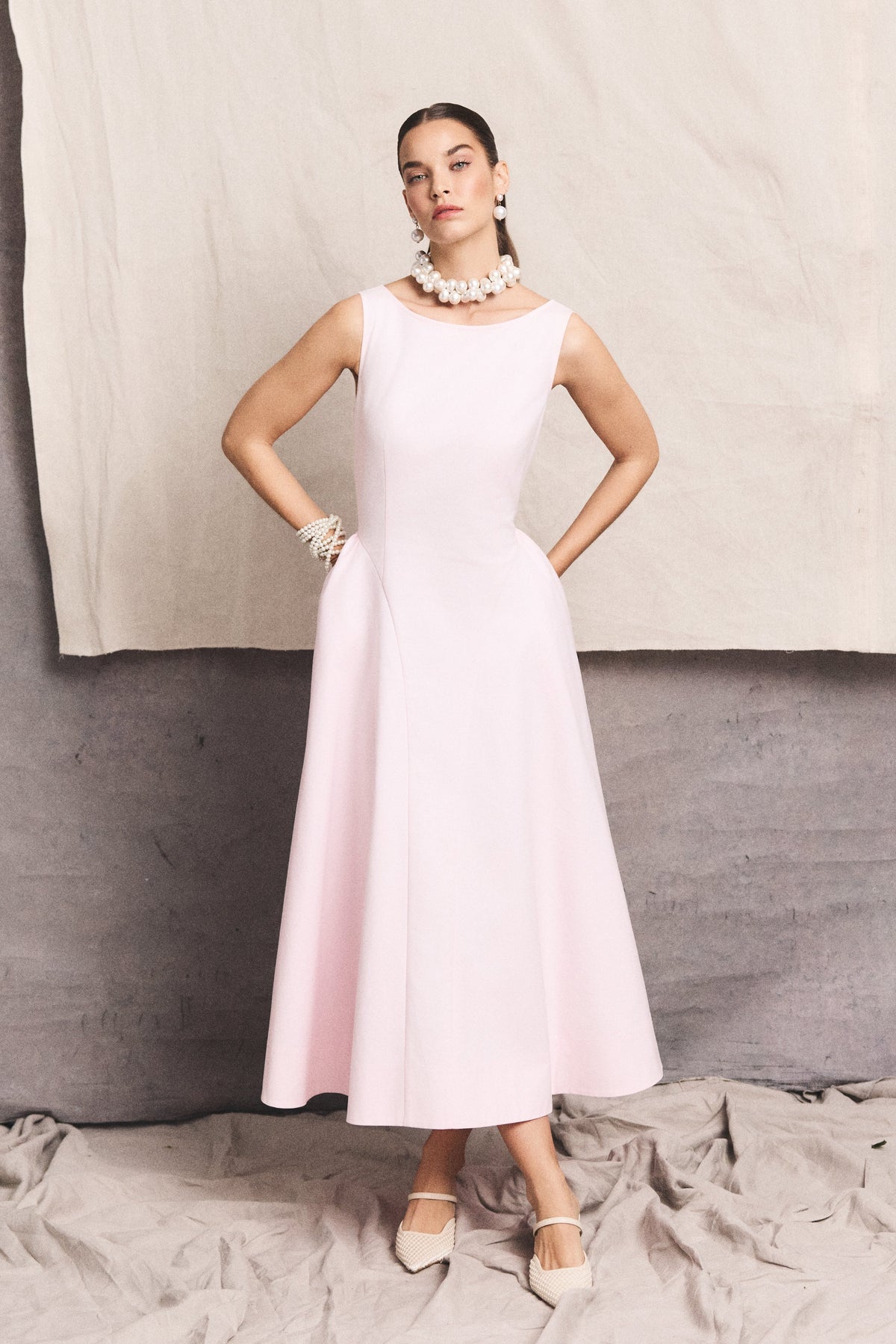 Chatsworth Woven Dress (Blush)