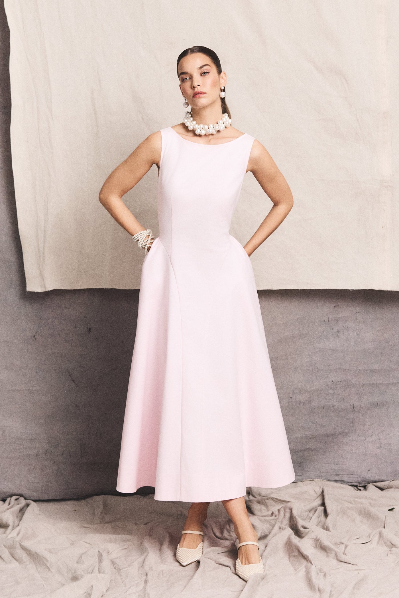 Chatsworth Woven Dress (Blush)