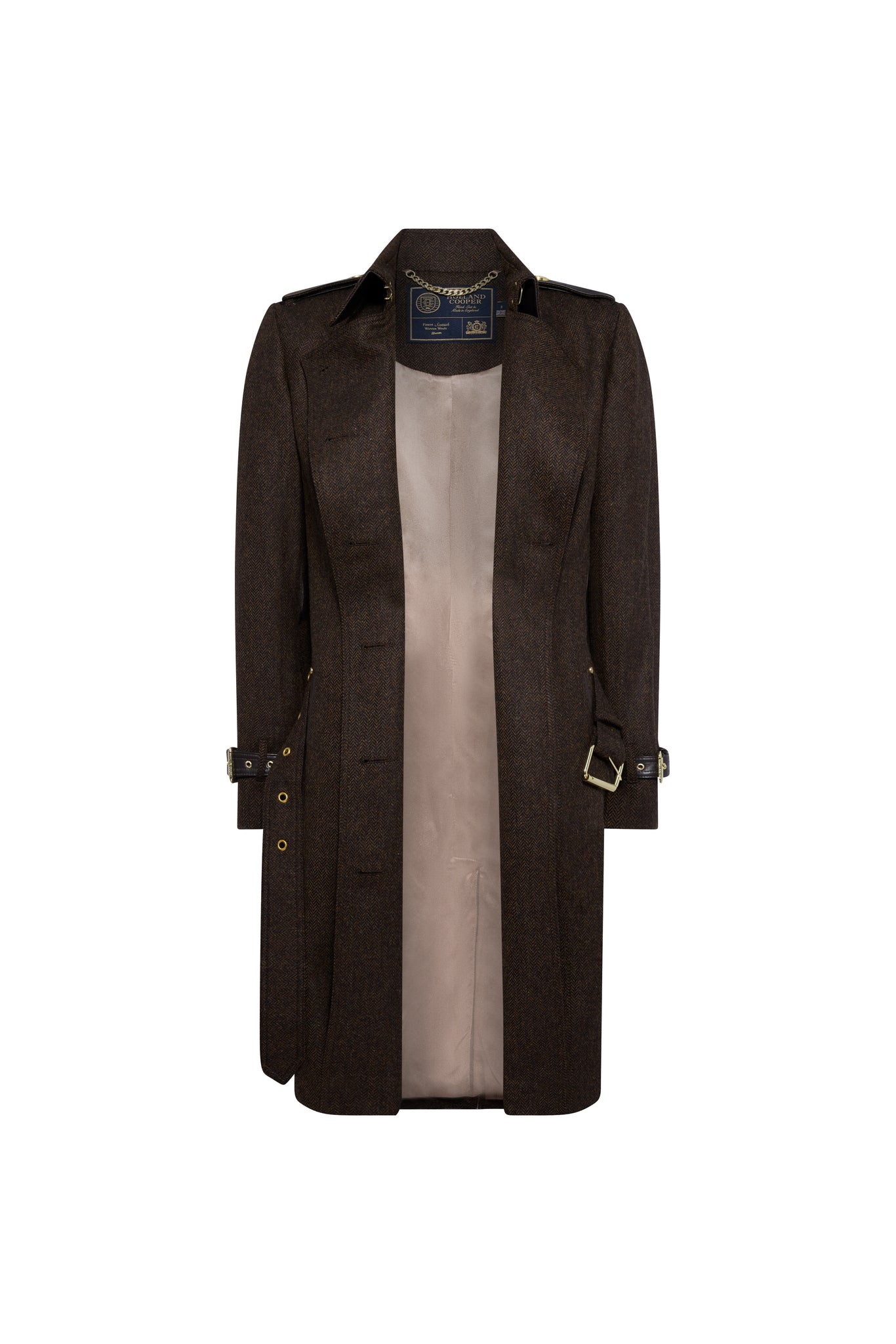 Marlborough Trench Coat (Chocolate Herringbone)
