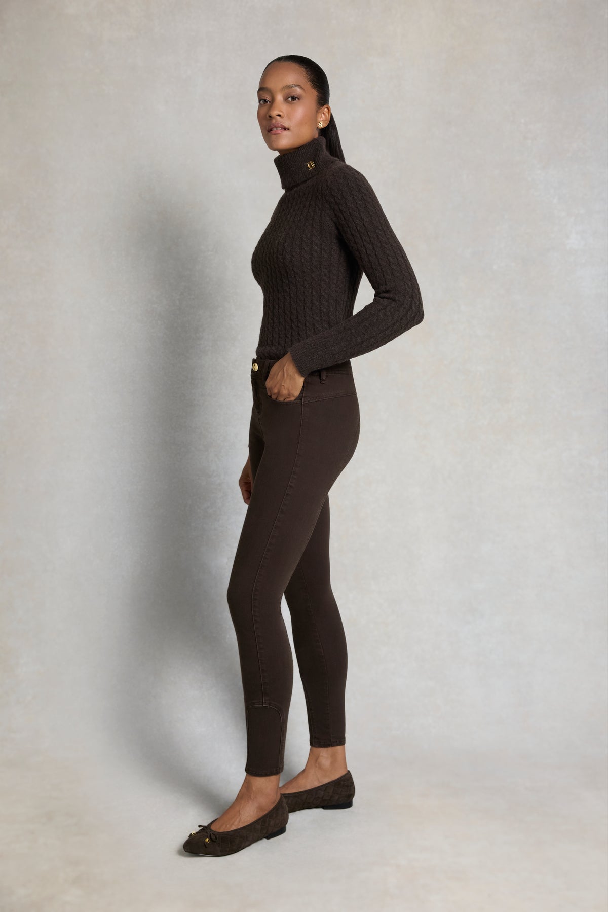 Mid Rise Jodhpur Jean (Chocolate)