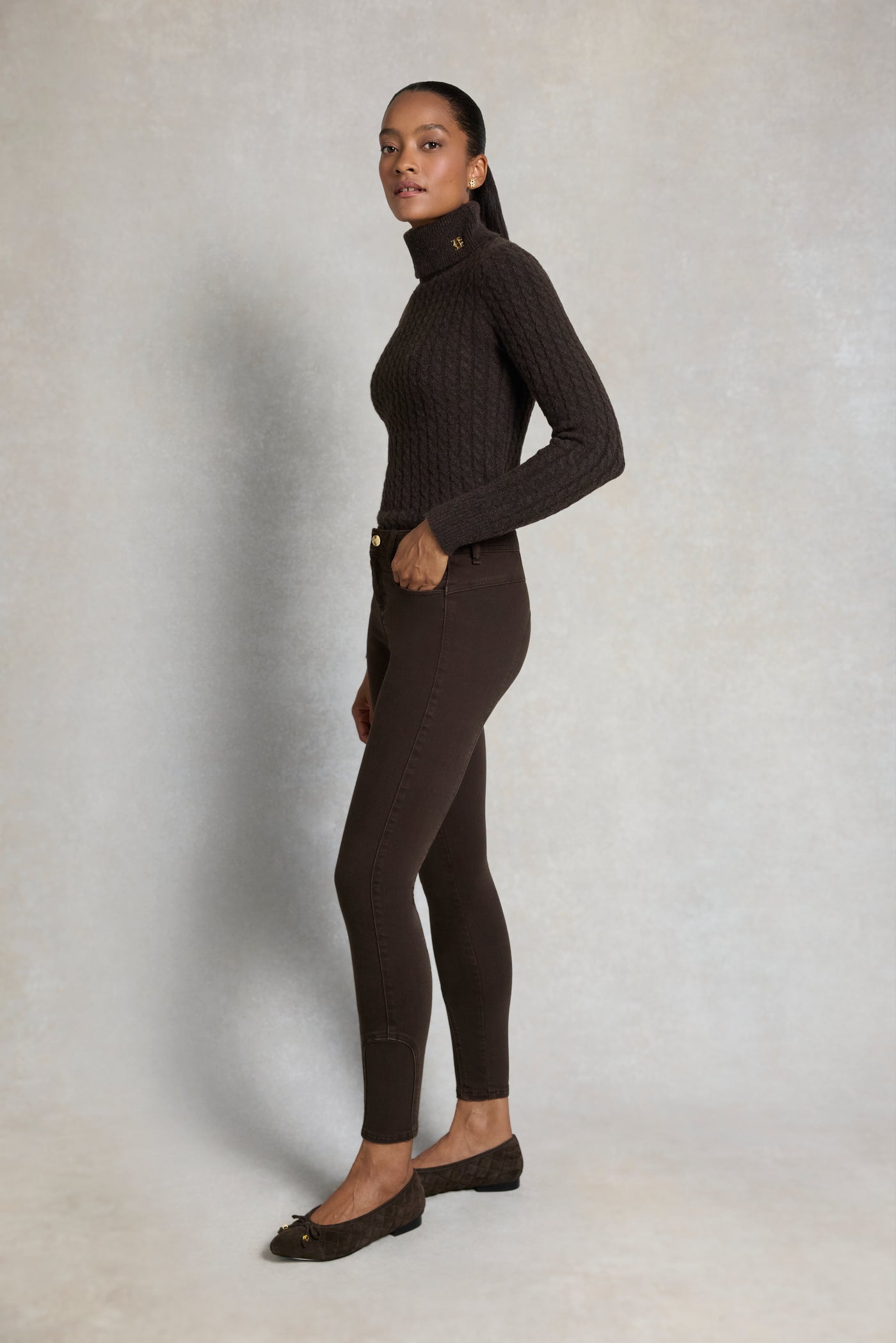 Mid Rise Jodhpur Jean (Chocolate)