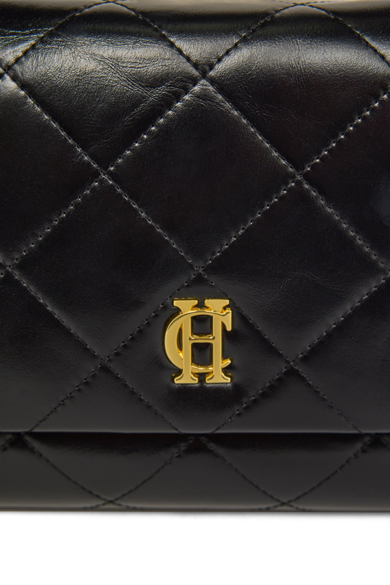 Milan Midi Shoulder Bag (Black Leather)