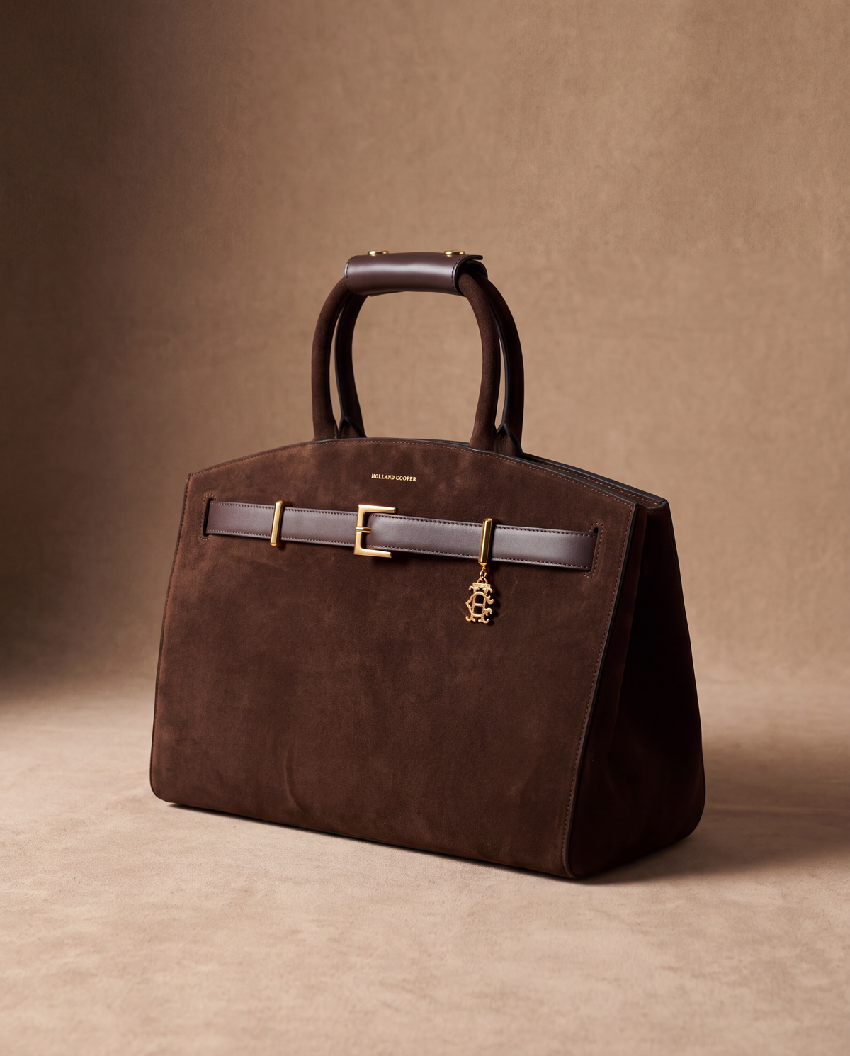 Milan Tote (Chocolate Suede)