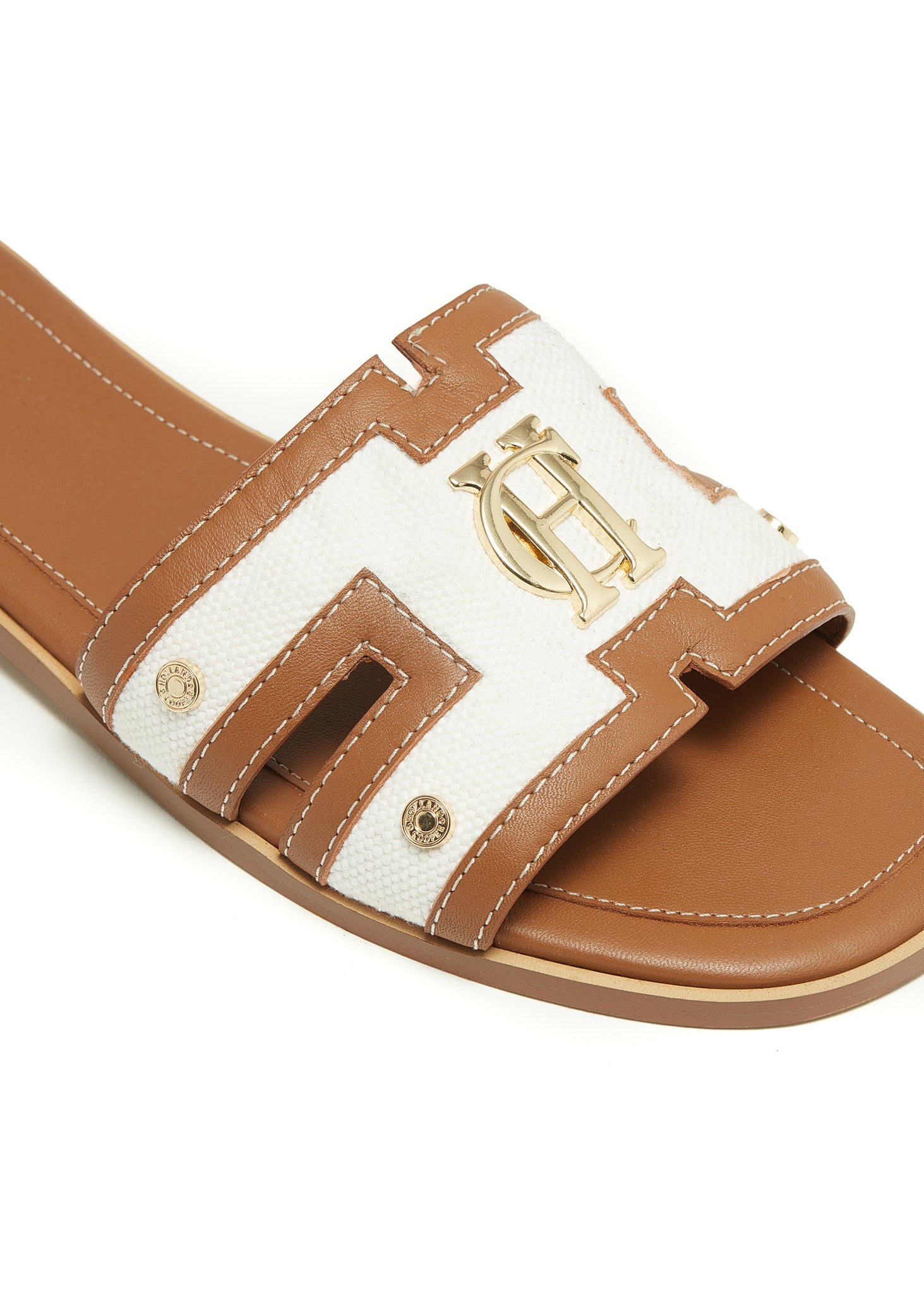 Monogram Slides Monogram Slides (Tan Canvas) – Holland Cooper