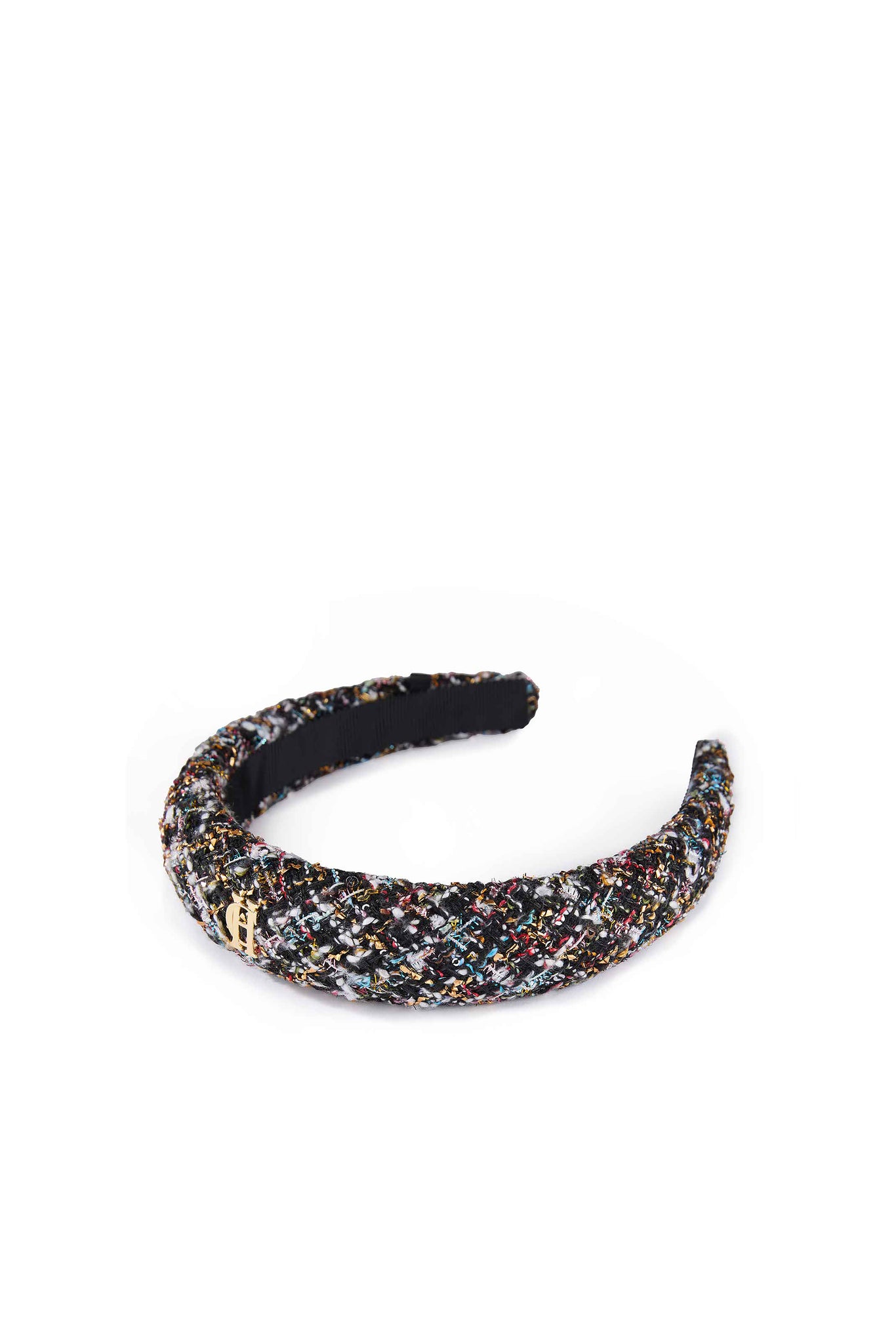 Narrow Headband (Black Sparkle Boucle)