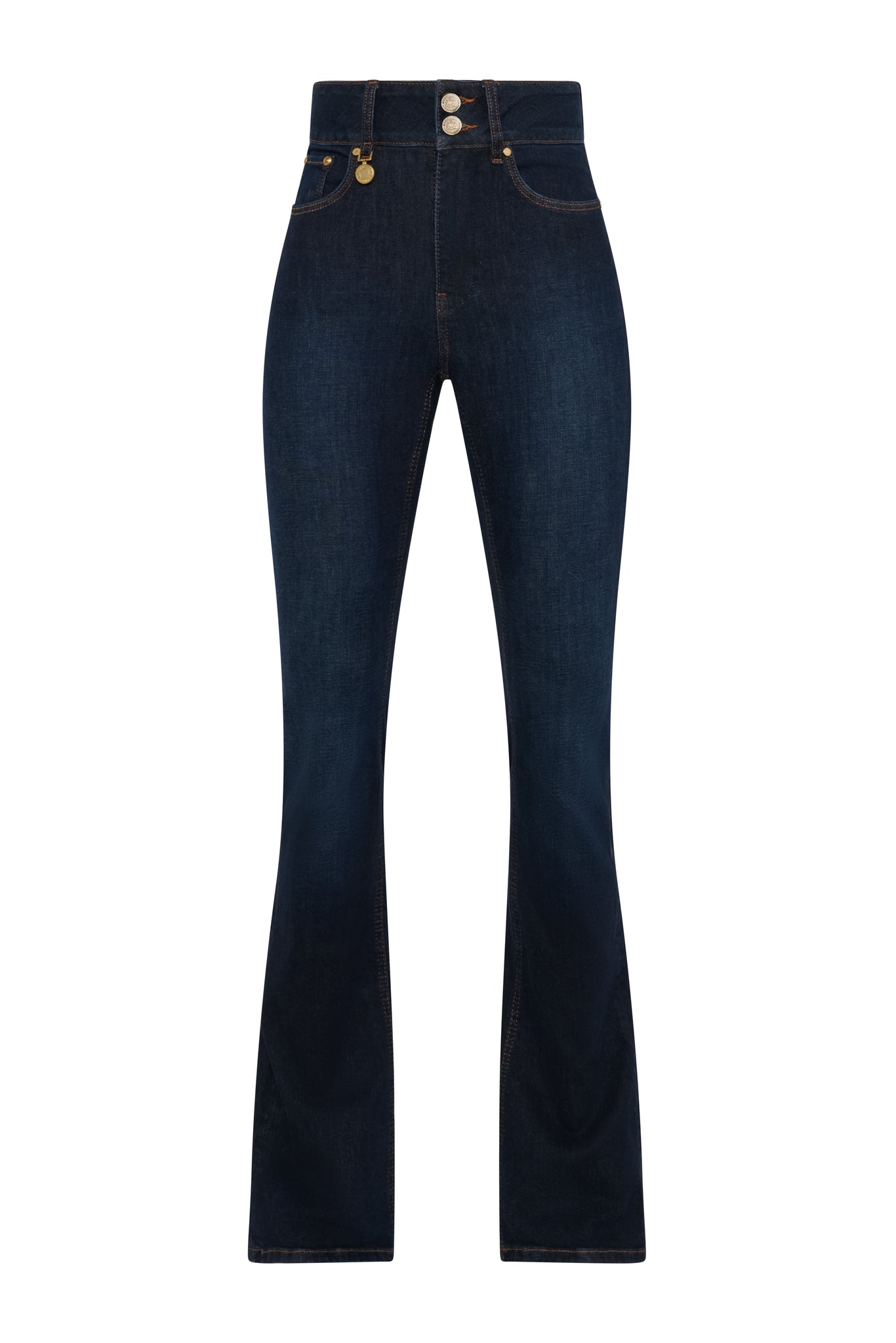 High Rise Flared Jean (Deep Indigo)