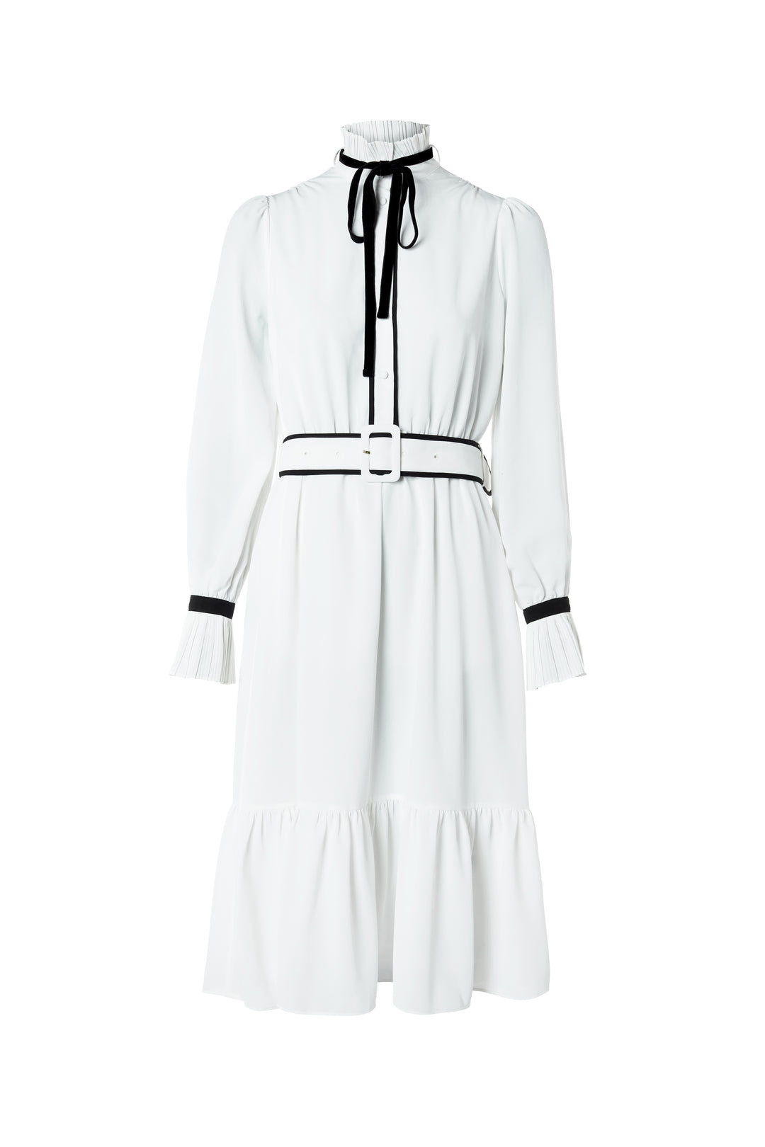 Olympia Cross Over Bow Tie Dress White