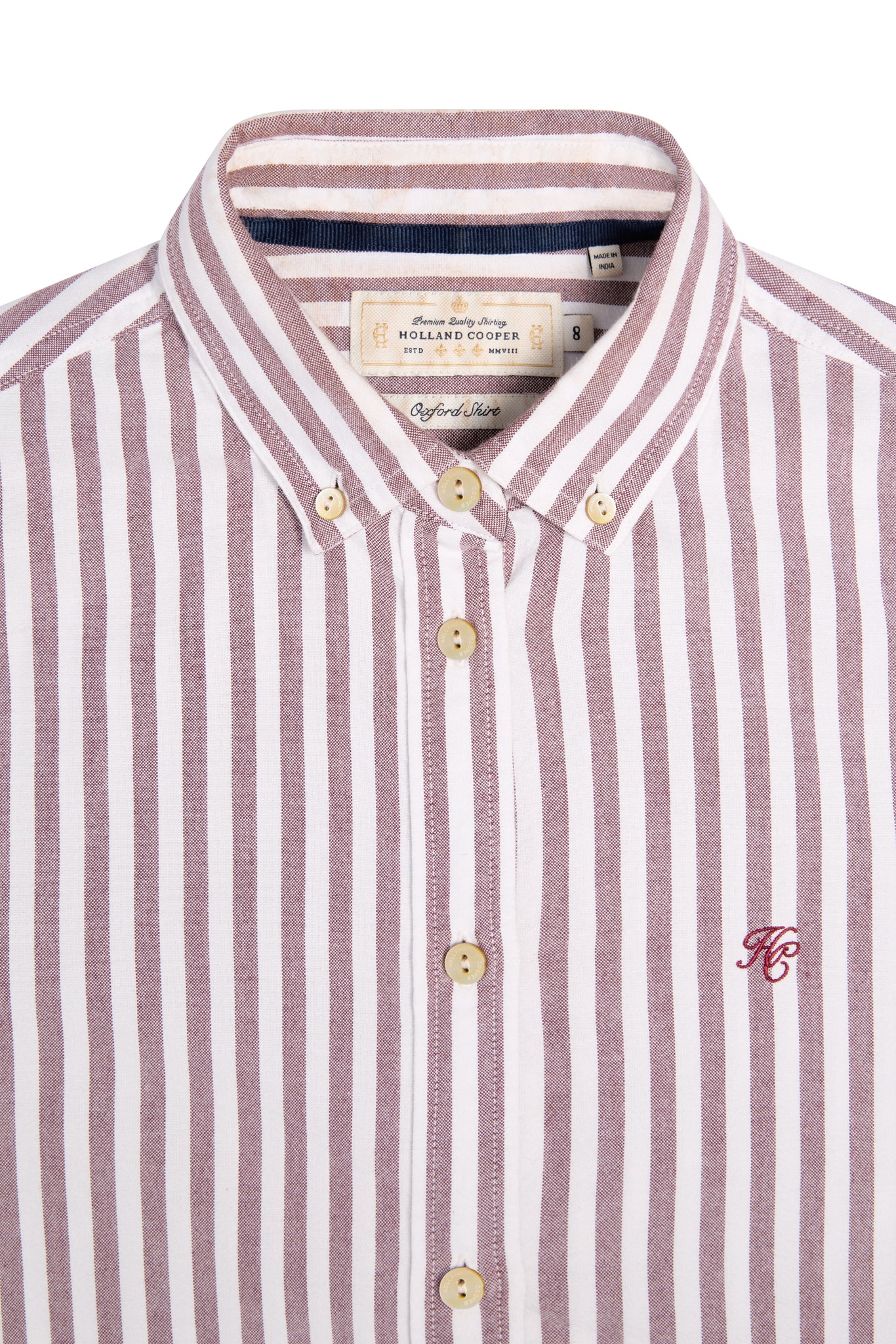 Oxford Shirt (Burgundy Stripe)