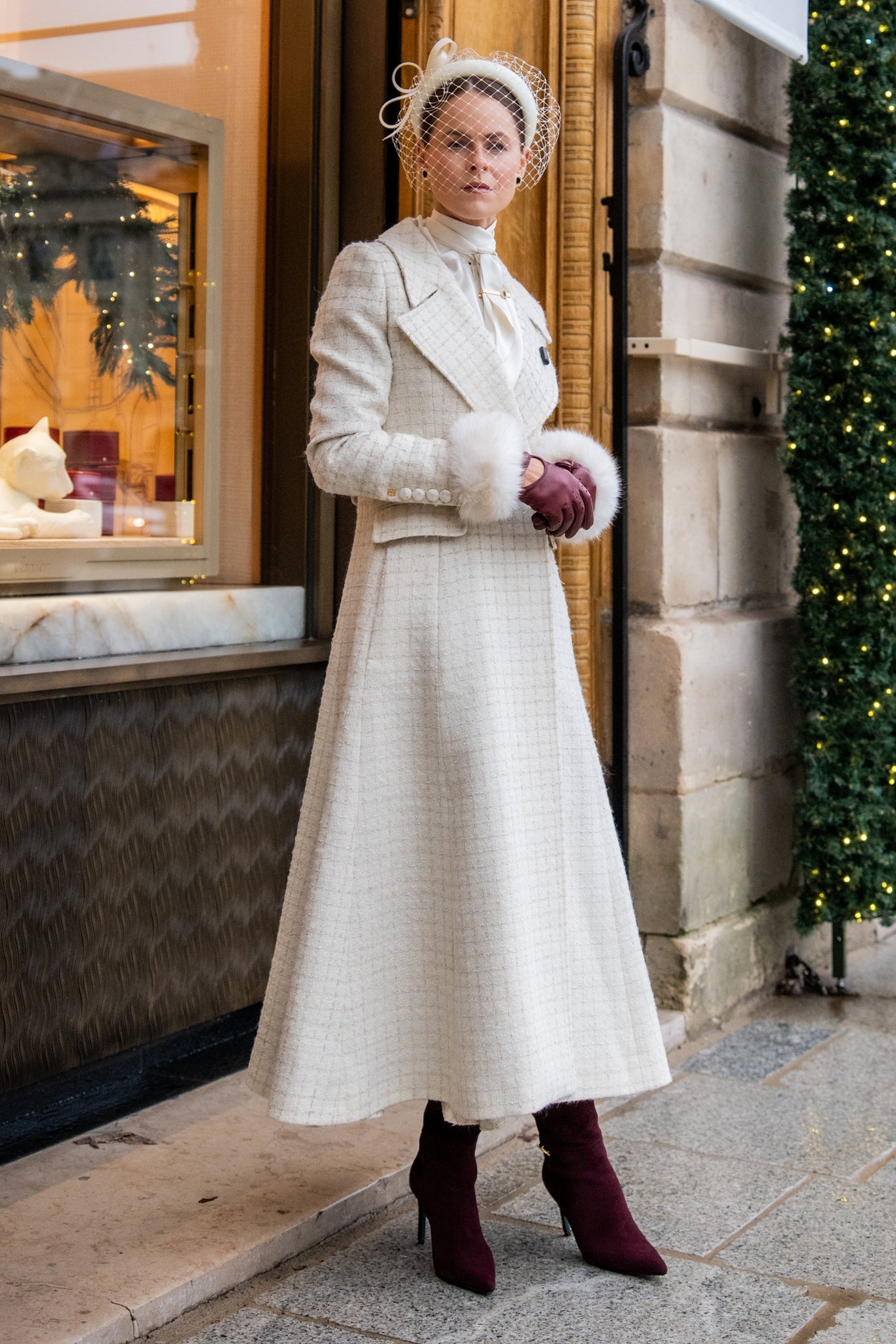 Clarendon Frock Coat (Ivory Sparkle Tweed)