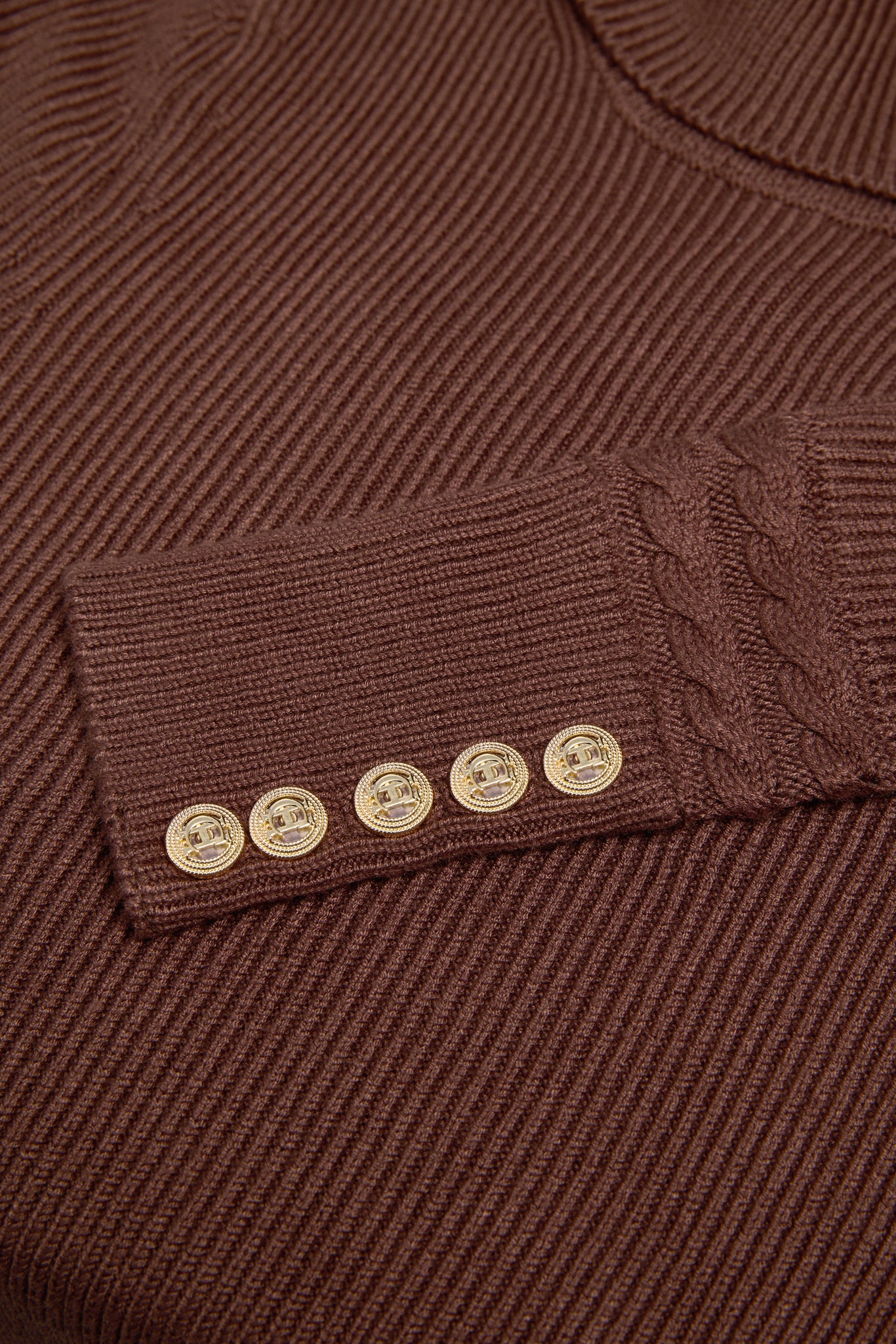 Painswick Roll Neck Knit (Cocoa)
