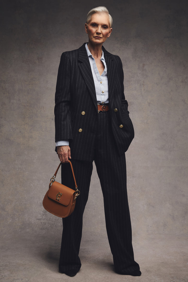 Sinclair Trouser in Navy Stripe