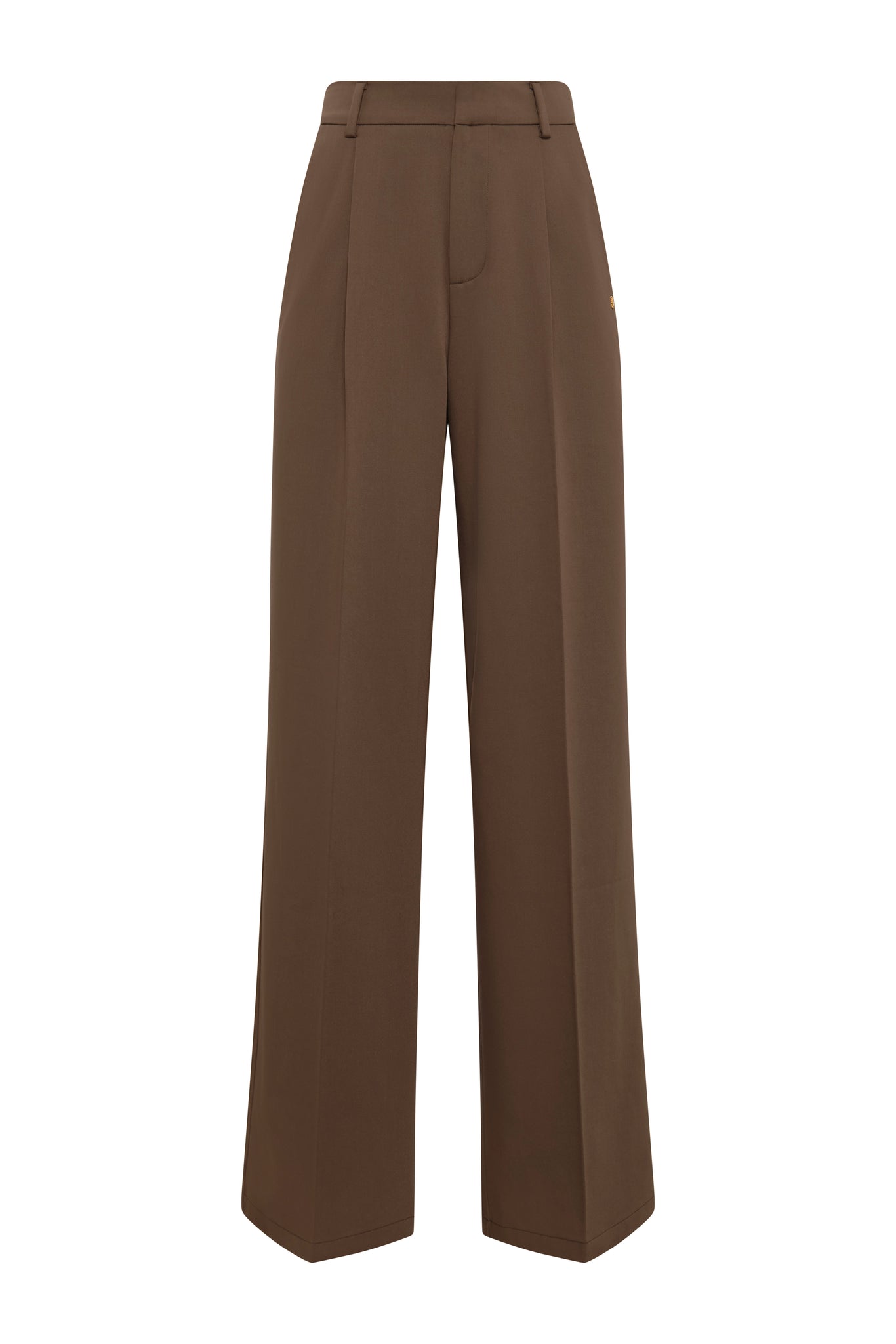 Pleated Wide Leg Trouser (Mocha)