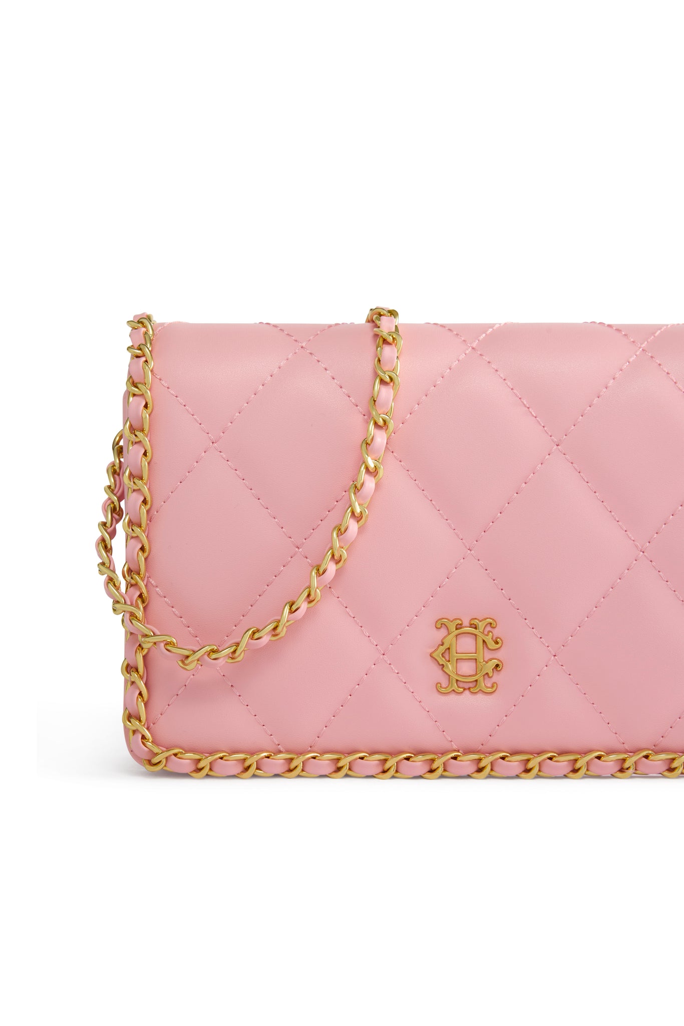 andwang バッグ Bijou Quilted Mini Bag ピンク Quilted Chain Crossbody Bag (Peony) – Holland Cooper ®
