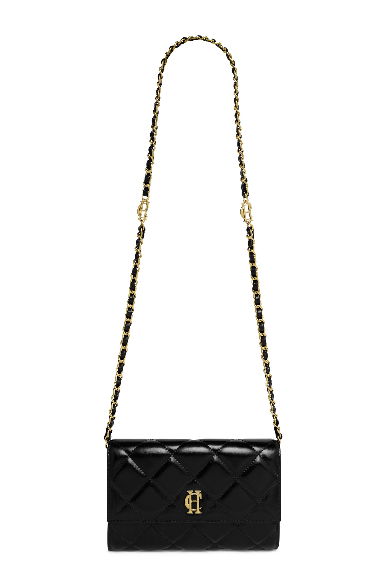 Quilted Crossbody Bag (Black)