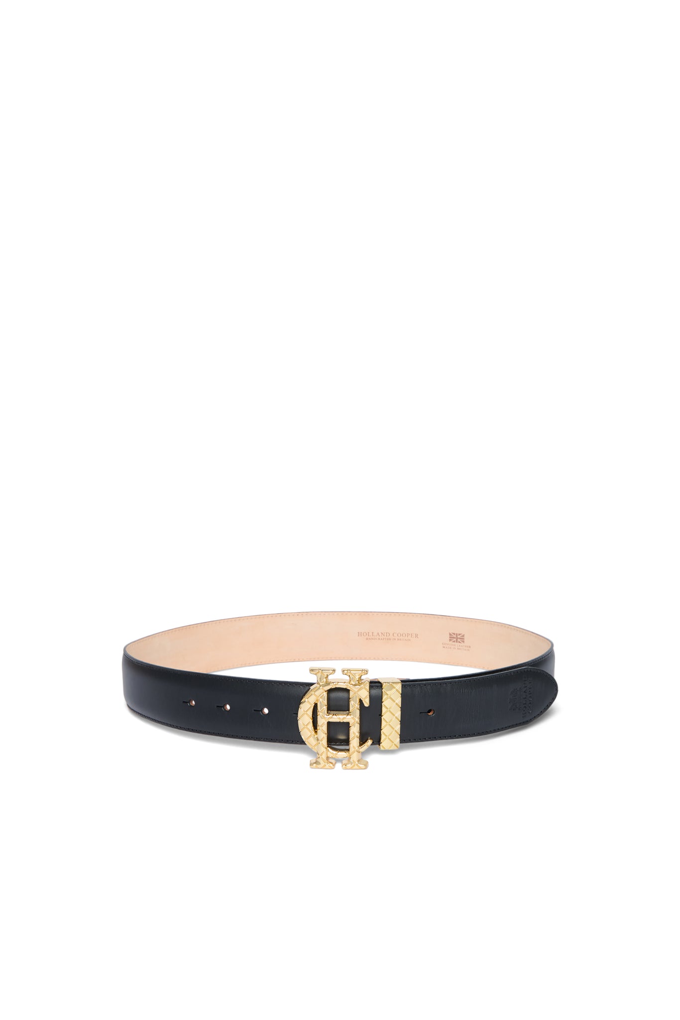 Quilted Classic Belt (Black Leather)