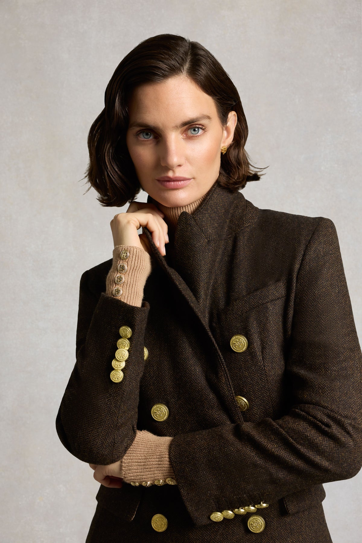 Knightsbridge Blazer (Chocolate Herringbone)